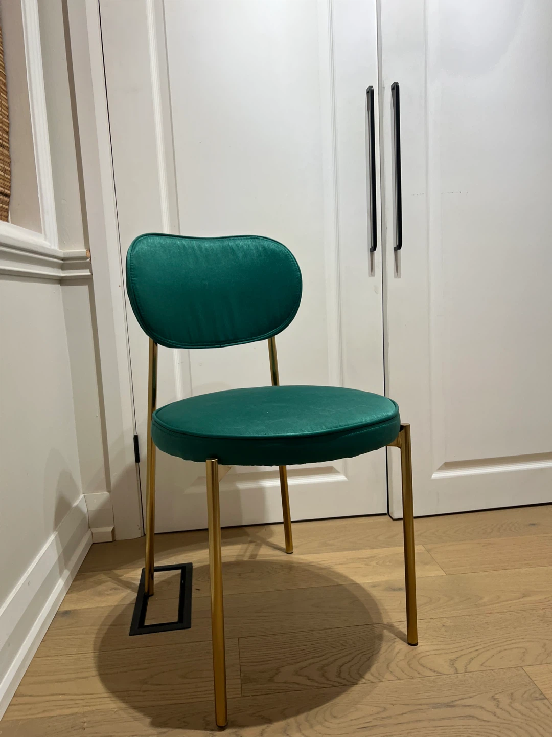 Green Satin Dining Chairs (4 chairs)