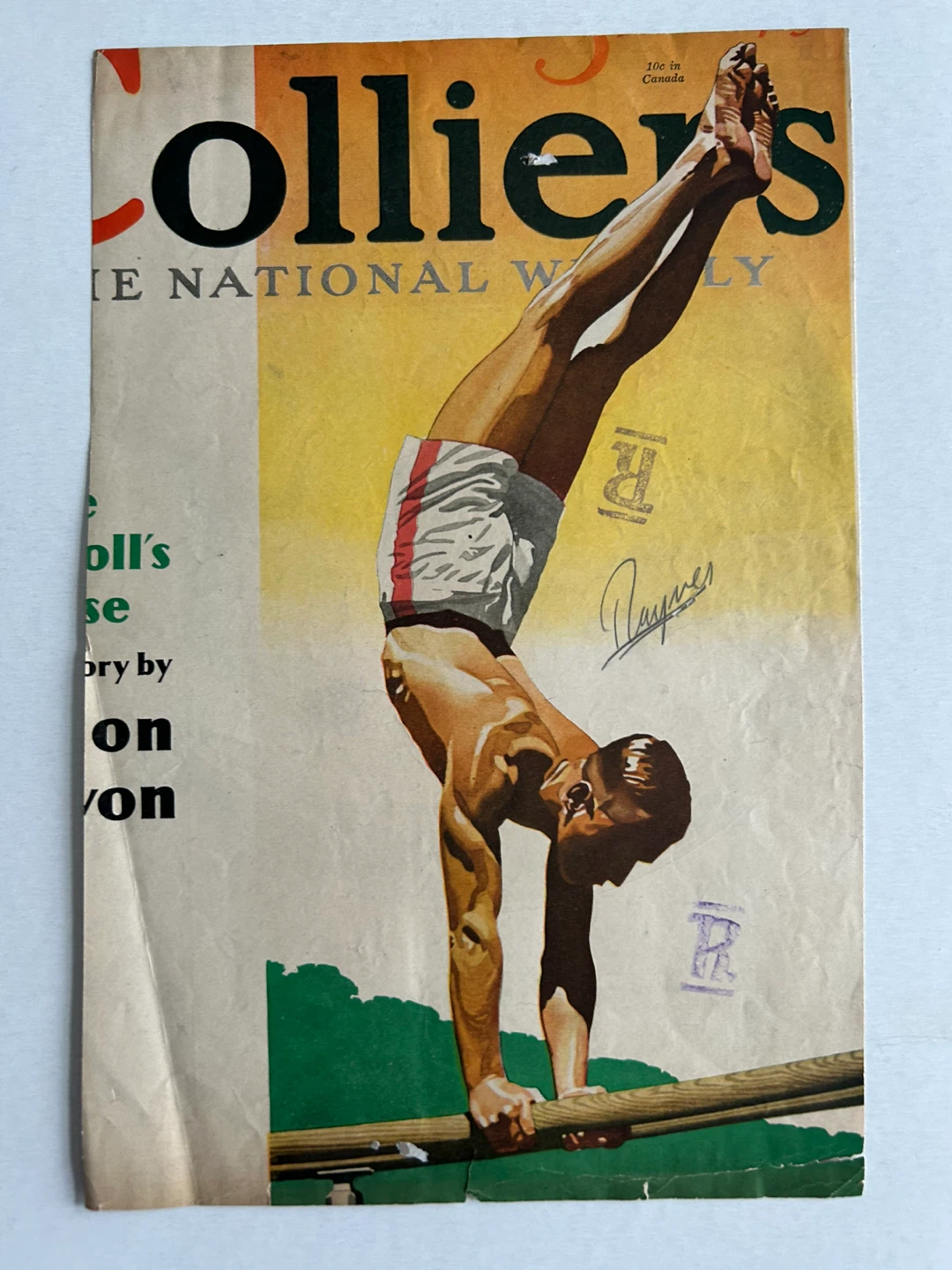 vintage art deco gymnast male athlete gay interest ad antique - photo 5