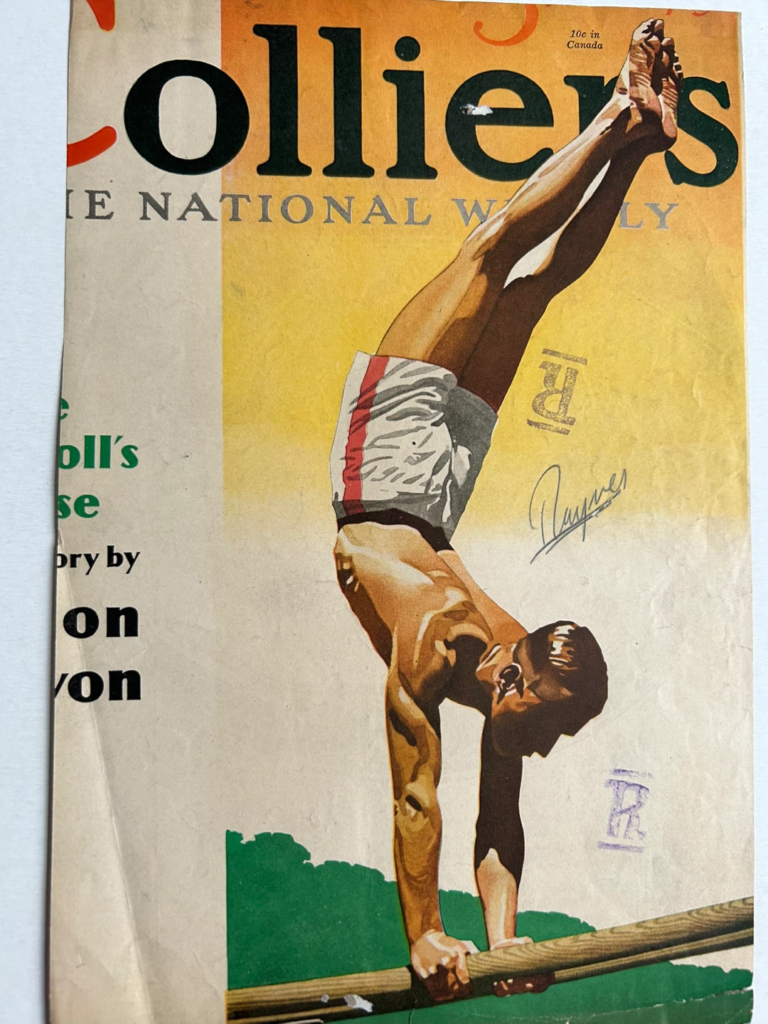 vintage art deco gymnast male athlete gay interest ad antique - photo 4