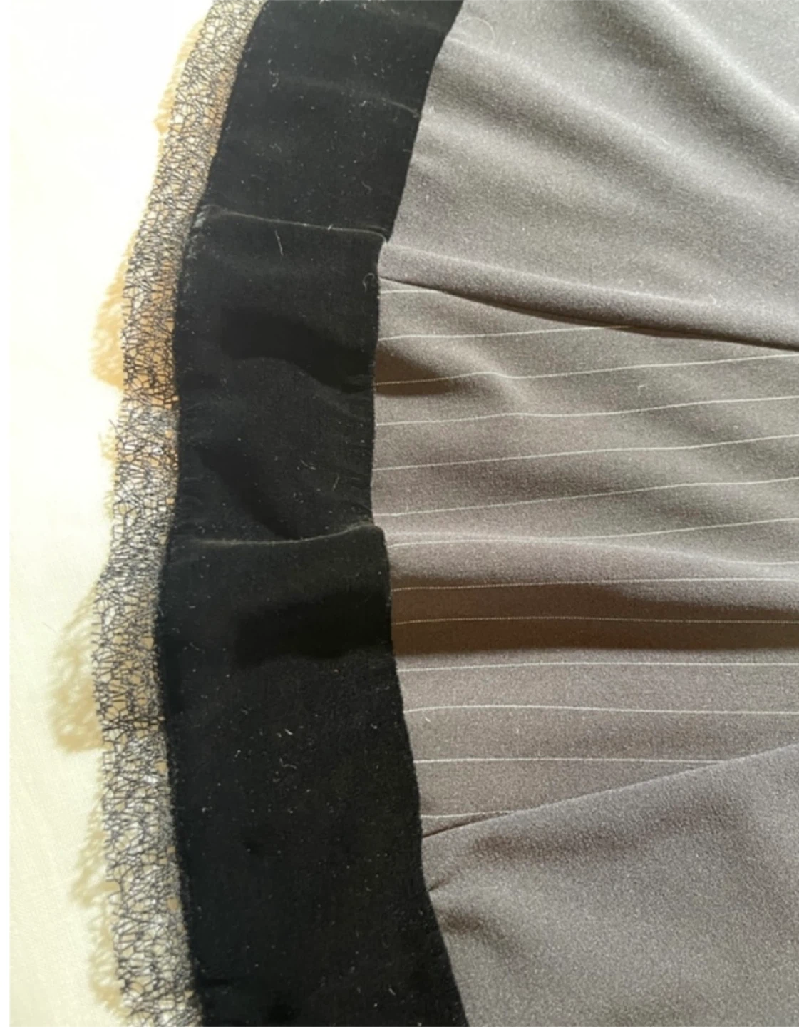 Spanner Black Skirt with Velvet and Lace Trim size 6 - photo 4