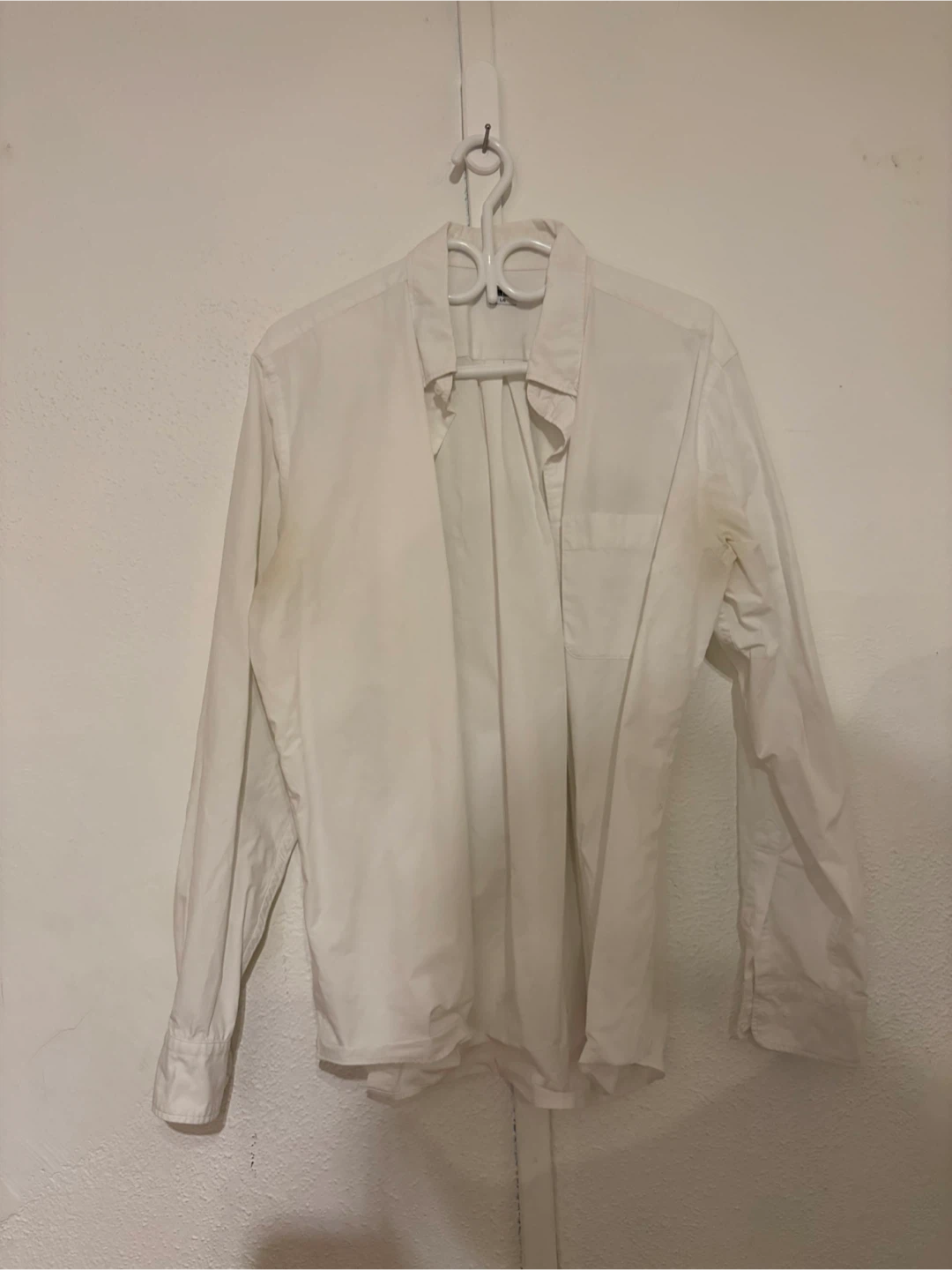 Uniqlo White Button-Down Shirt - Size L