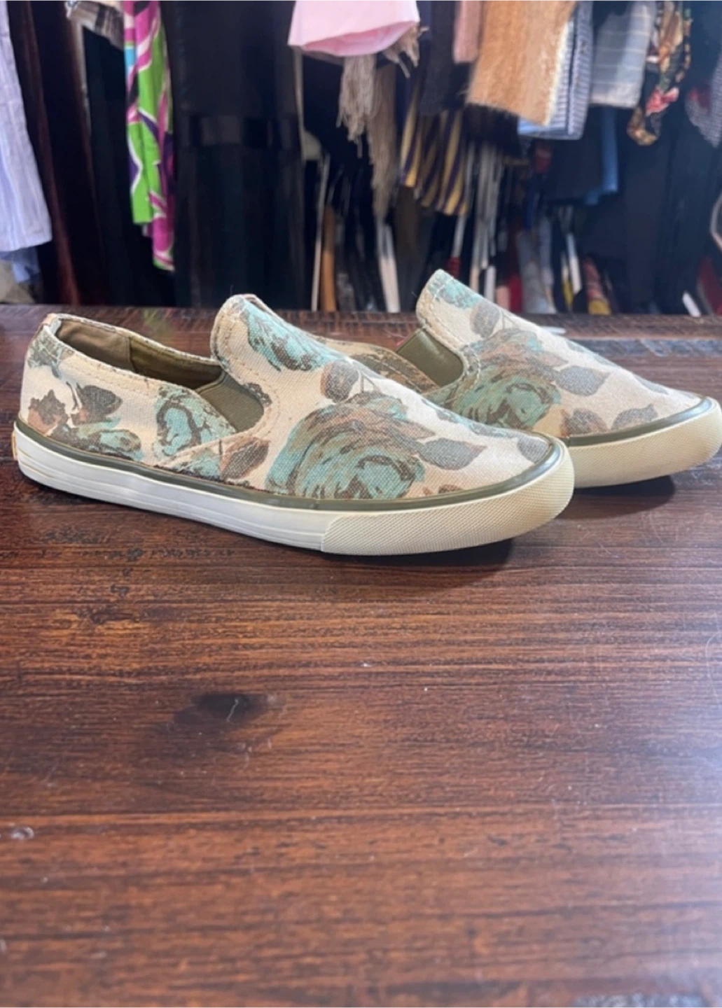 Tory Burch Floral Slip-On Sneakers - Size 6