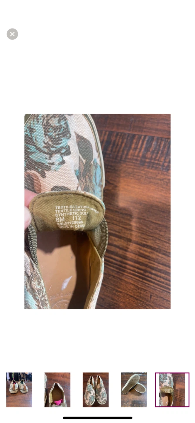 Tory Burch Floral Slip-On Sneakers - Size 6 - photo 5