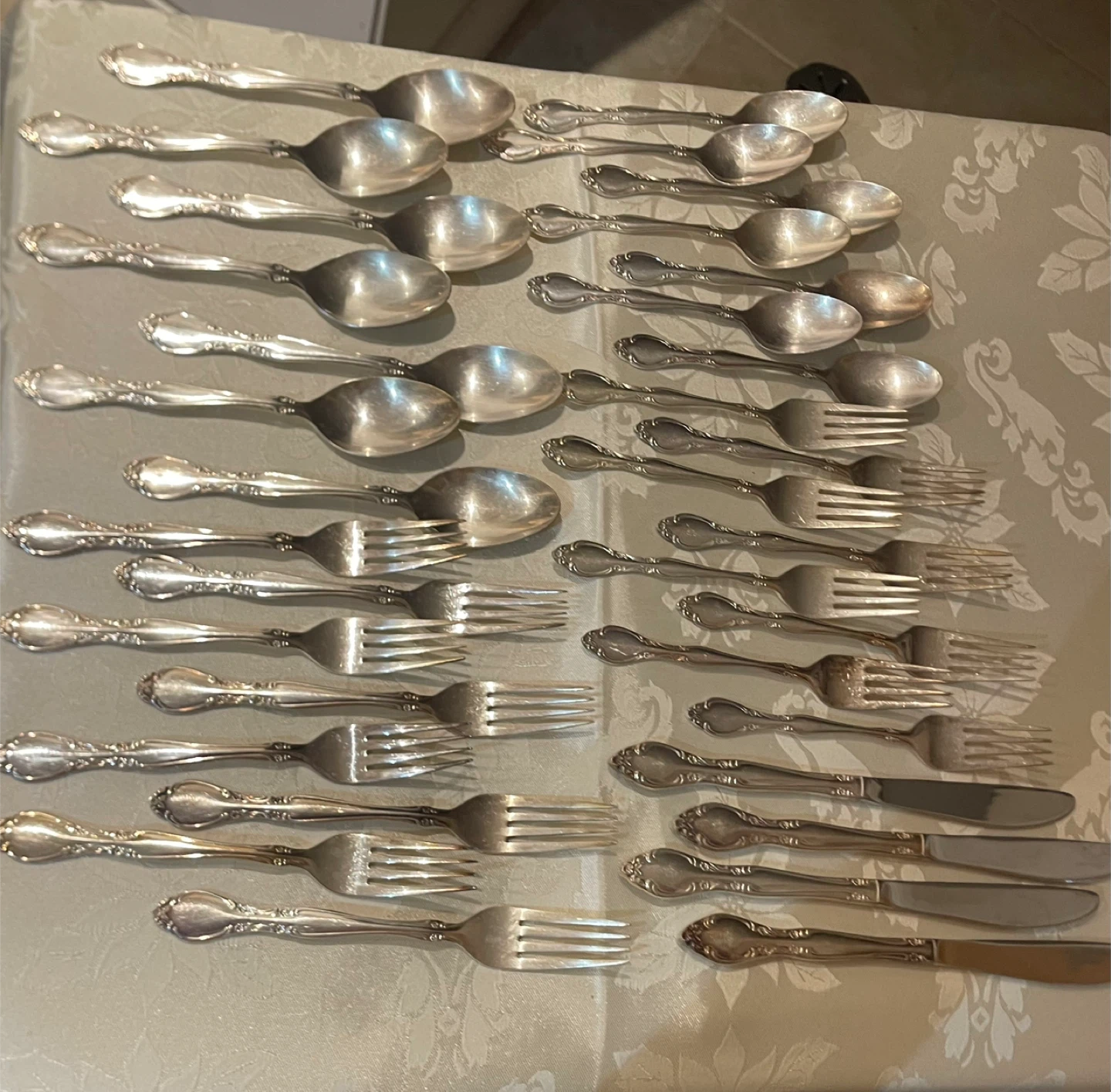 Imperial Silver Plate Flatware Set