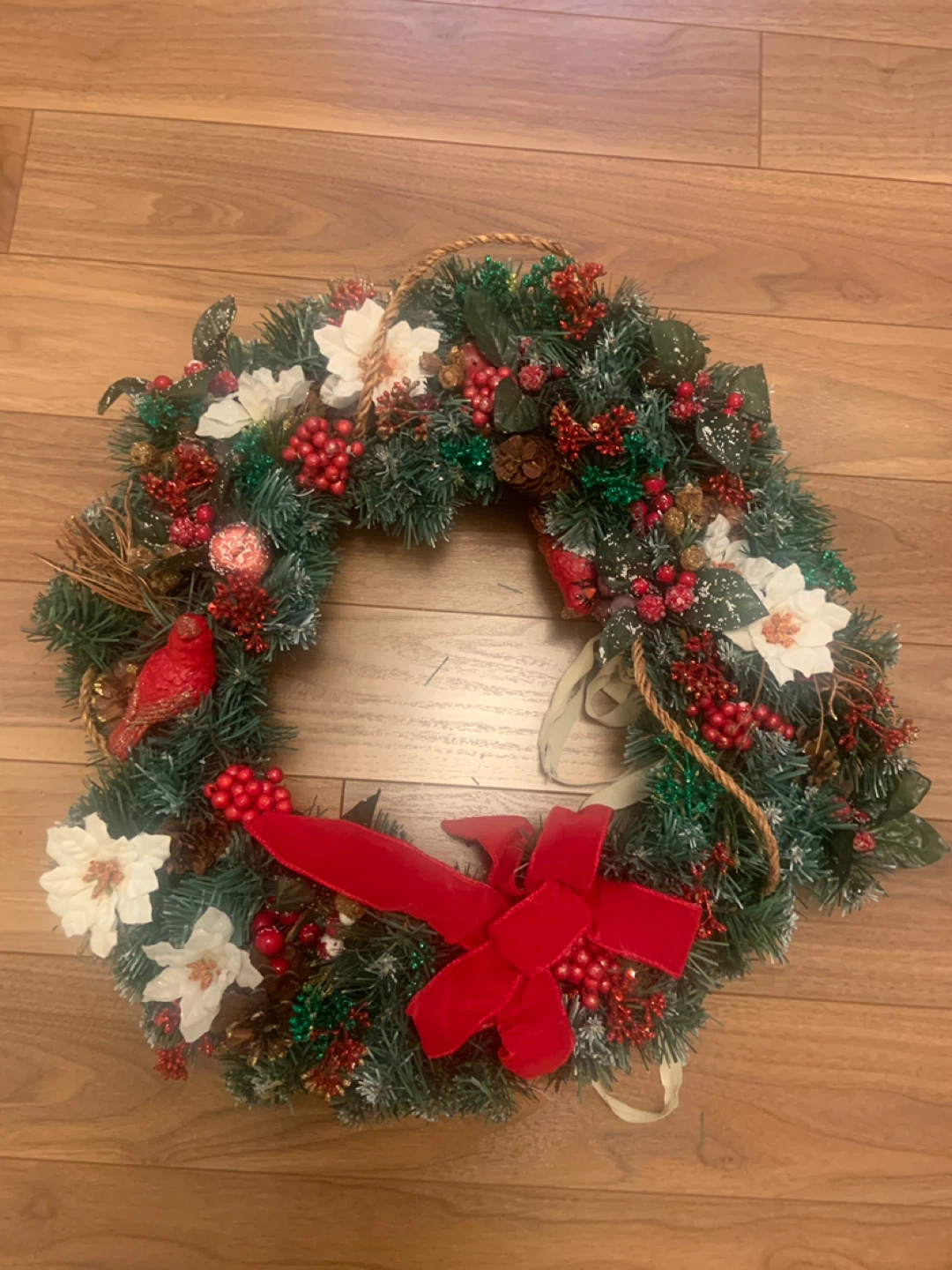 Christmas Wreath with Red Bow