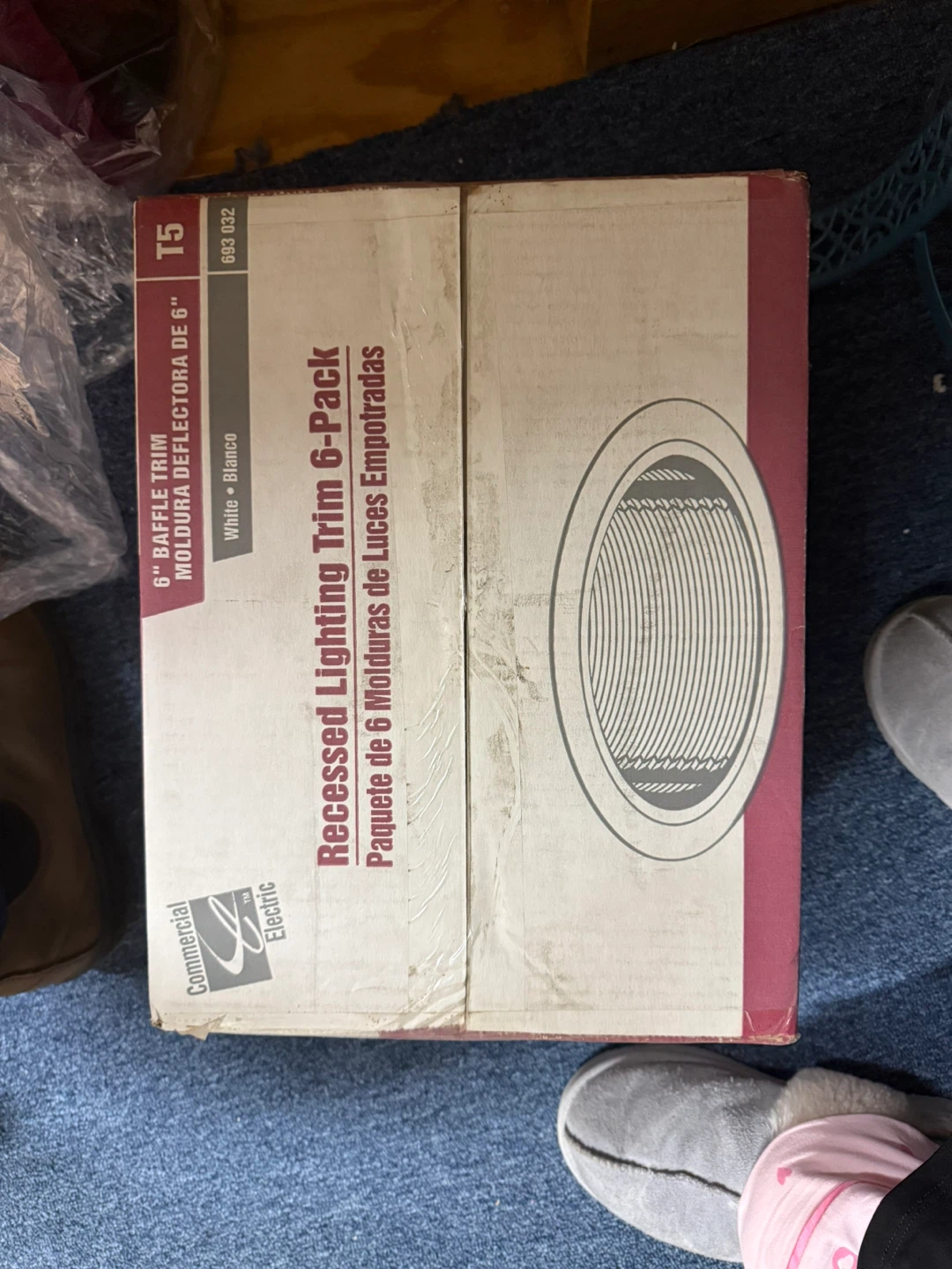 Commercial Electric 6" Recessed Lighting Trim 3 boxes of 6-Pack