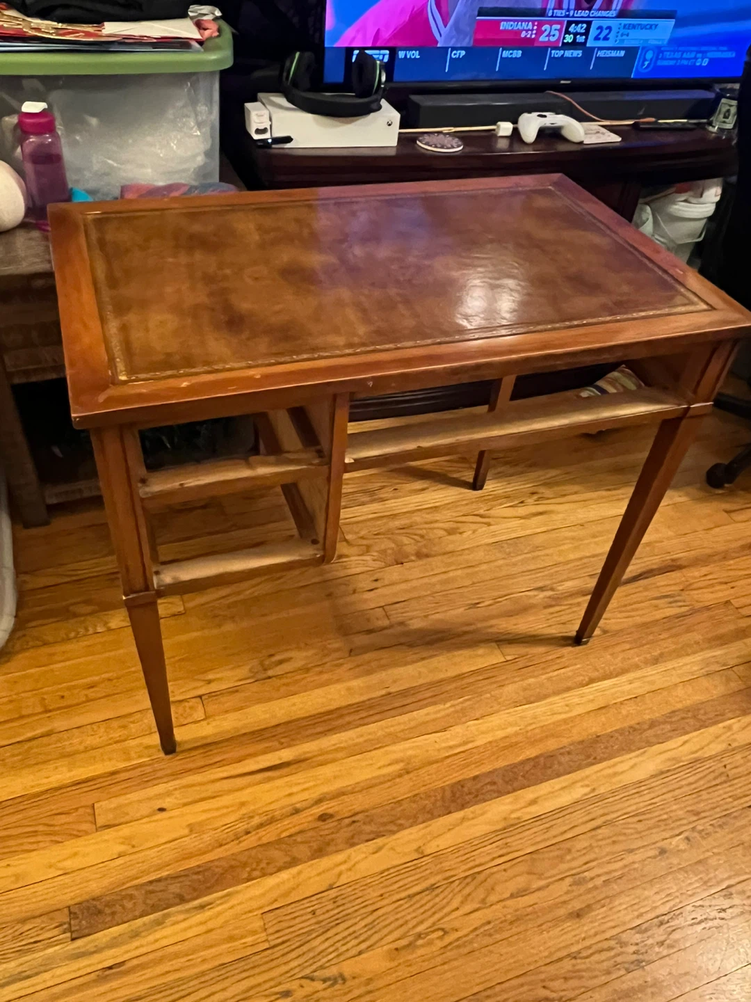 Wooden Desk with Drawers - photo 2
