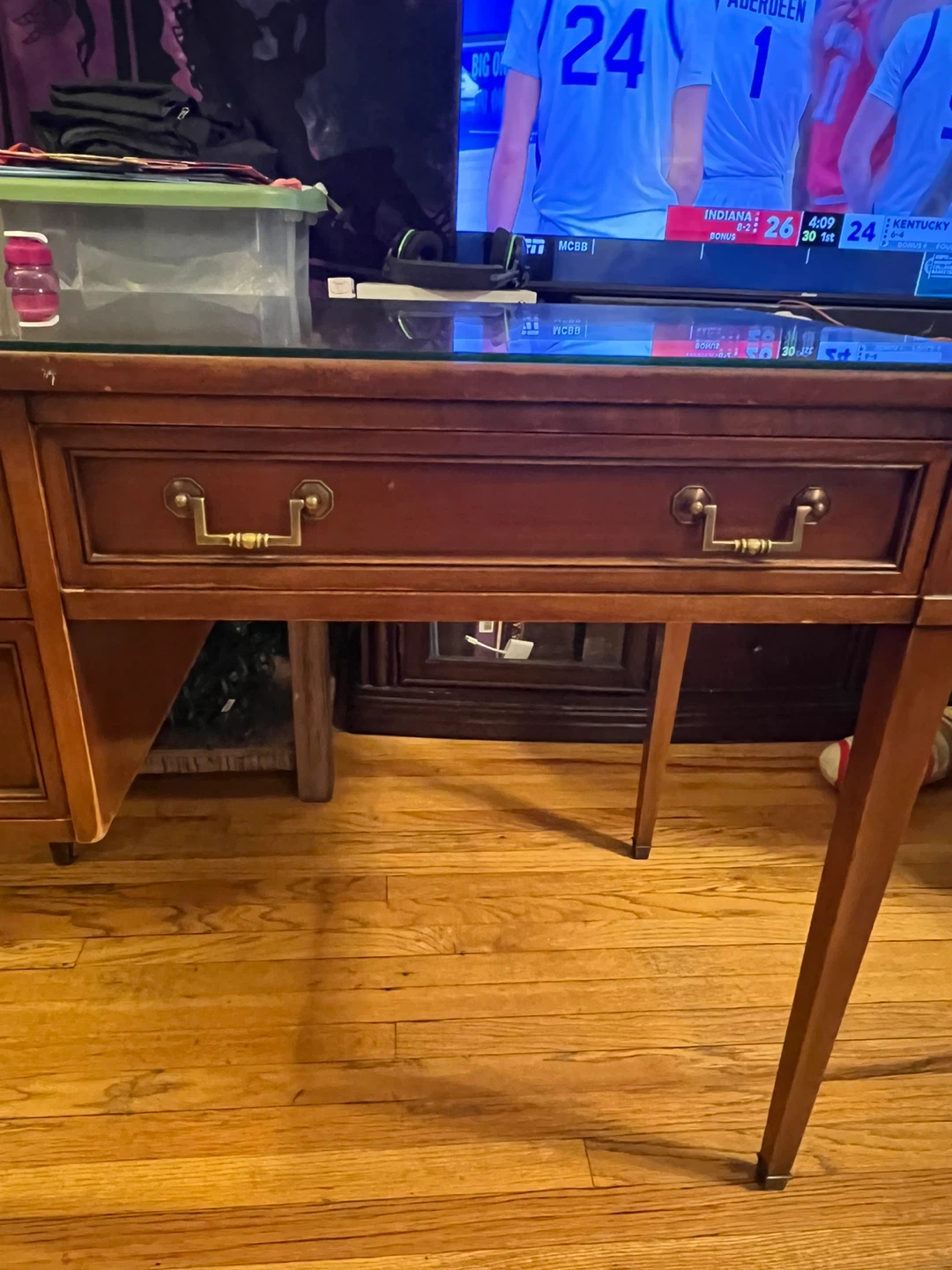 Wooden Desk with Drawers - photo 3