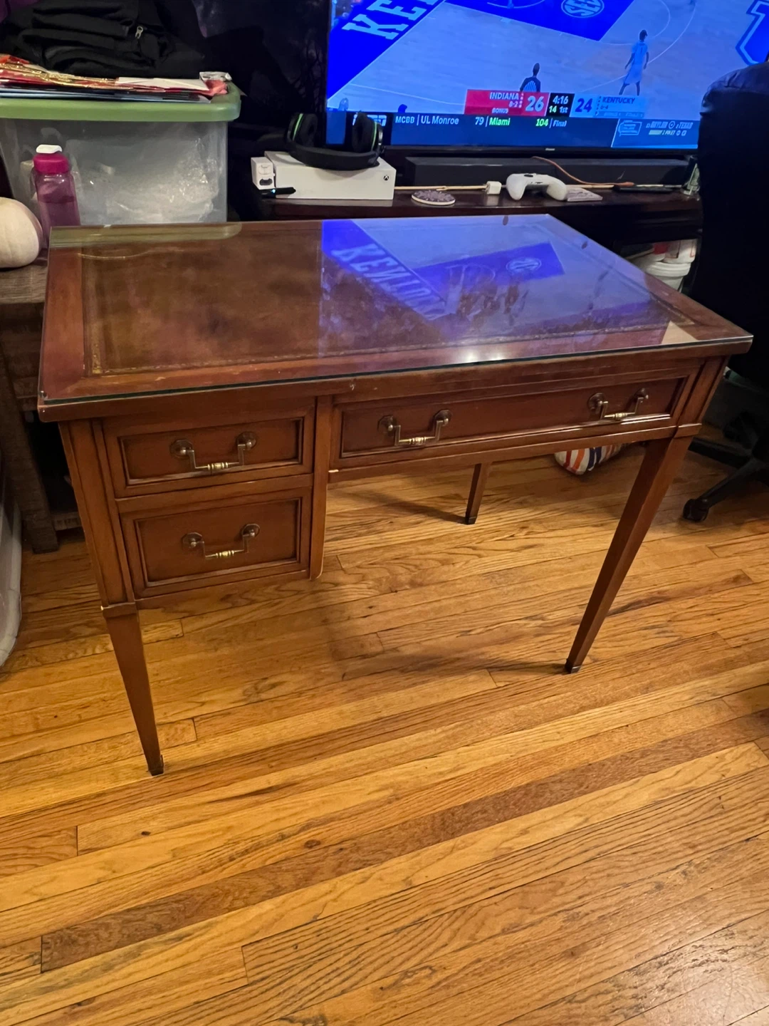 Wooden Desk with Drawers