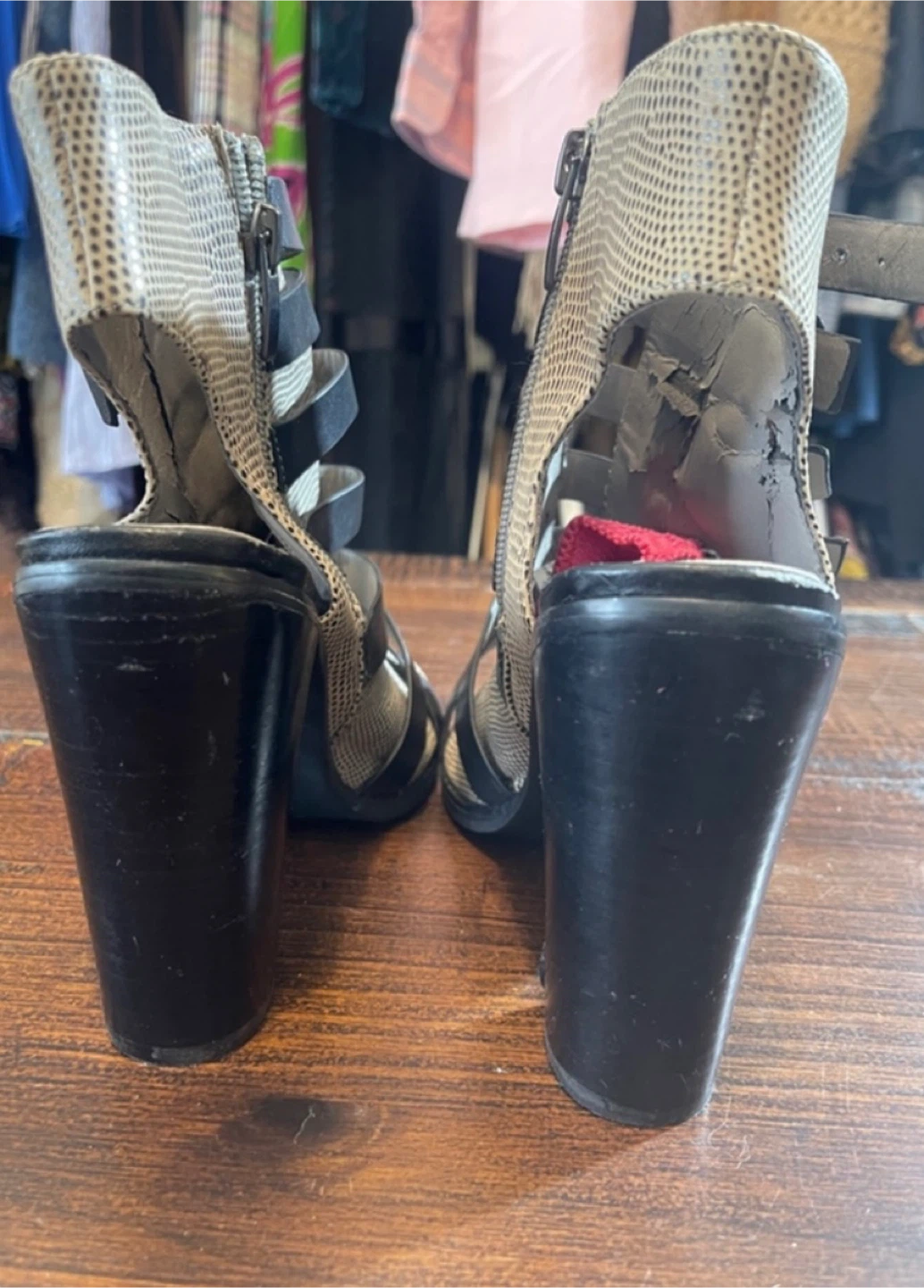Topshop buckle cage heel  block heel size 40 - photo 3
