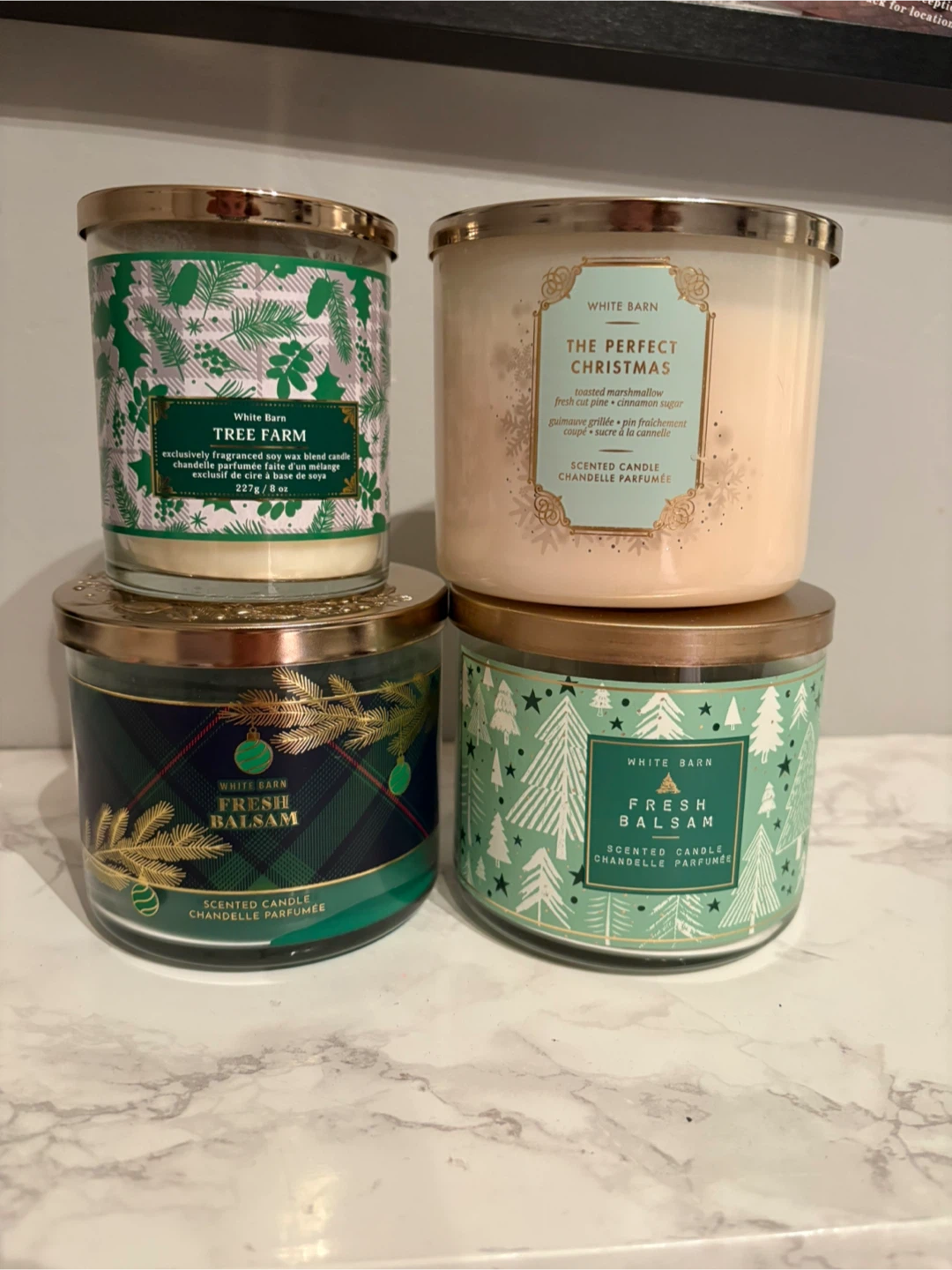 Three wick candles from Bath & Body Works