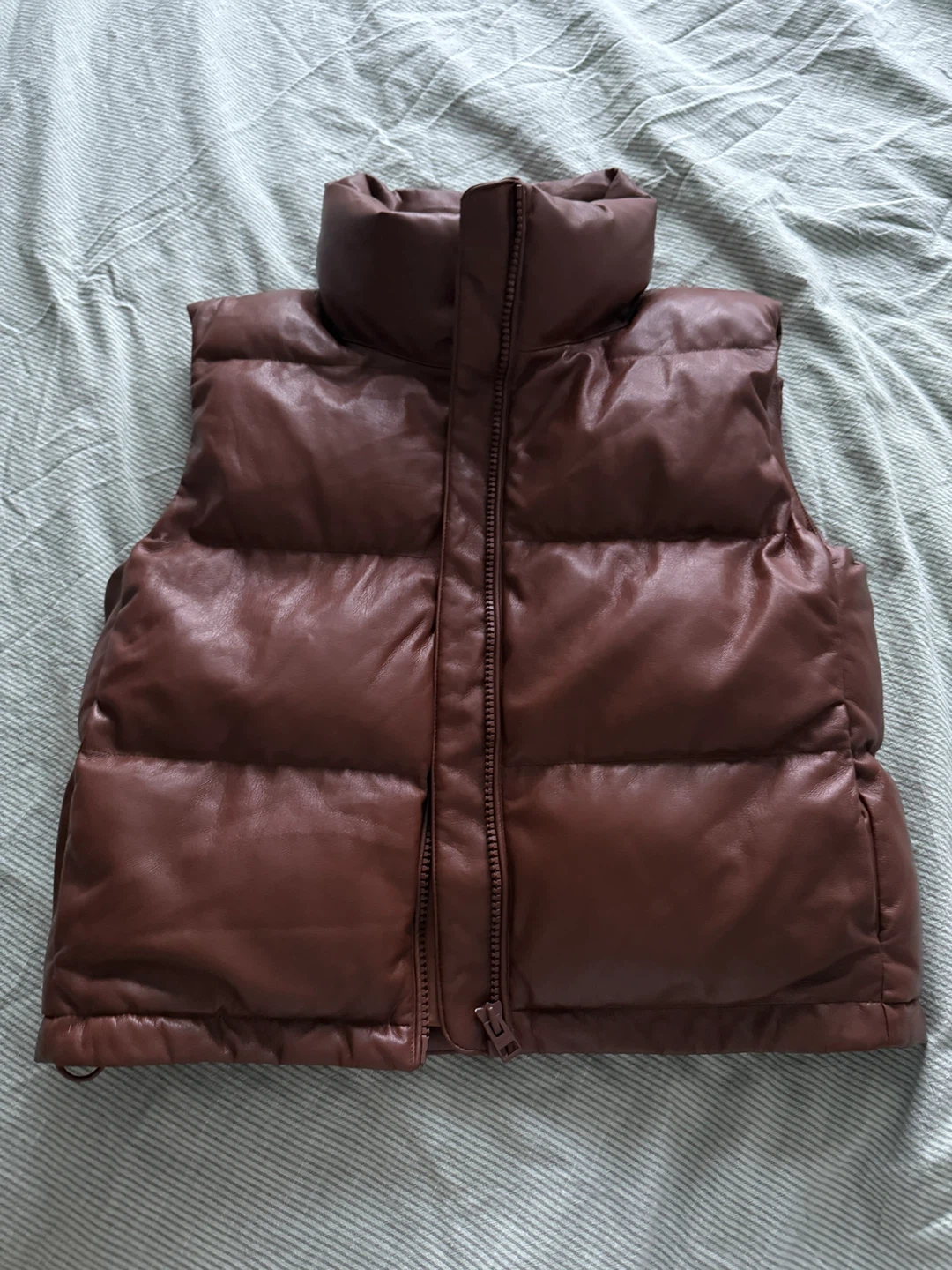 Wilfred Free Faux Leather Puffer Vest XS - photo 2