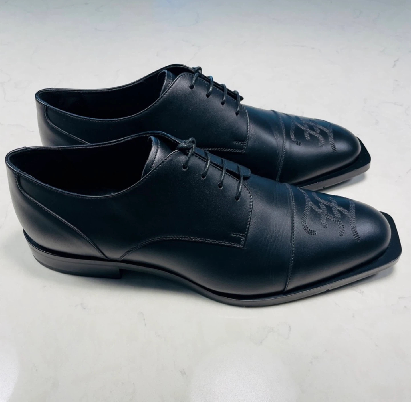 Fendi Roma Black Leather Dress Shoes - photo 5