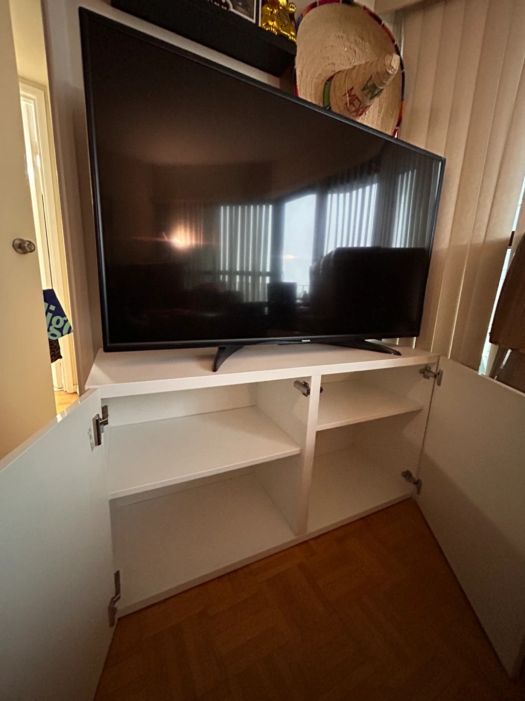 IKEA Besta White TV Stand, 47x16x25" - photo 2