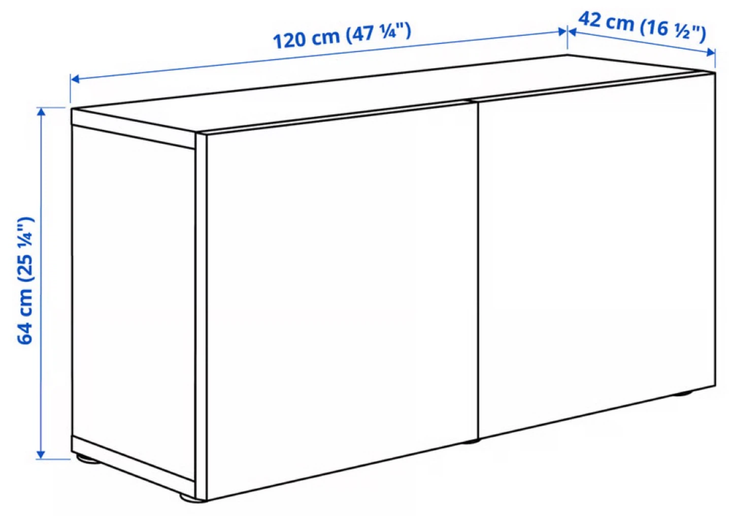 IKEA Besta White TV Stand, 47x16x25" - photo 5