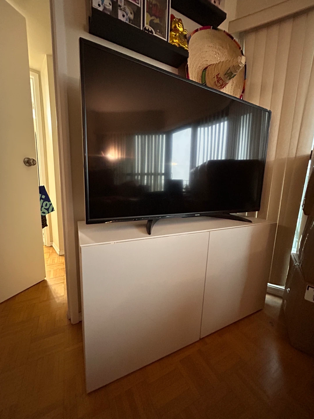 IKEA Besta White TV Stand, 47x16x25"