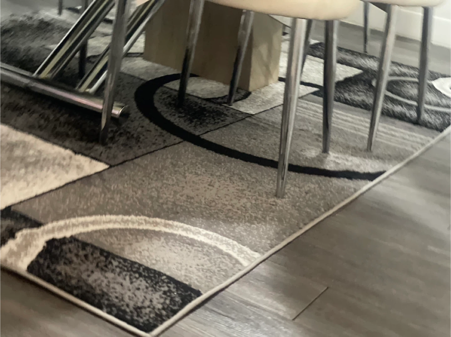 160x230 Grey & Black Abstract Area Rug - photo 2