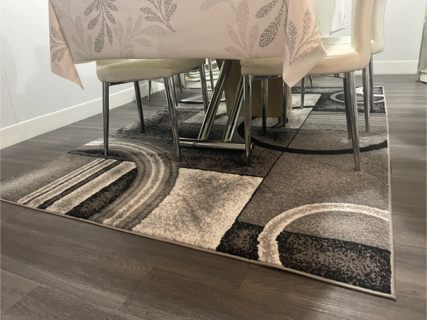 160x230 Grey & Black Abstract Area Rug - photo 5