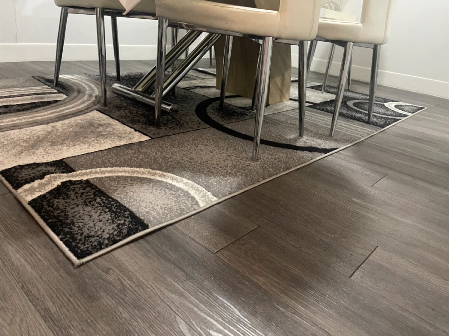 160x230 Grey & Black Abstract Area Rug - photo 3