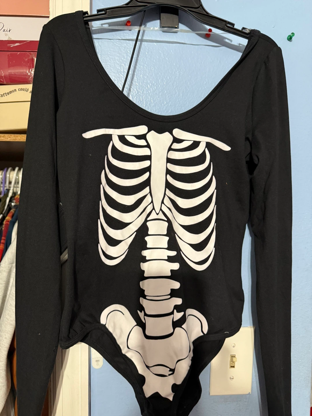 Style 5 XL Black Skeleton Bodysuit