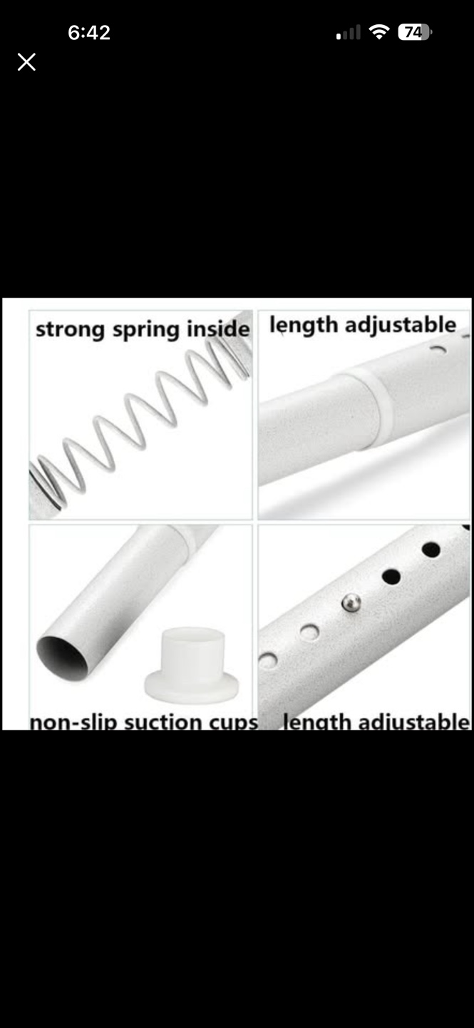 Adjustable Tension Rod - Curtain/Shower - photo 3