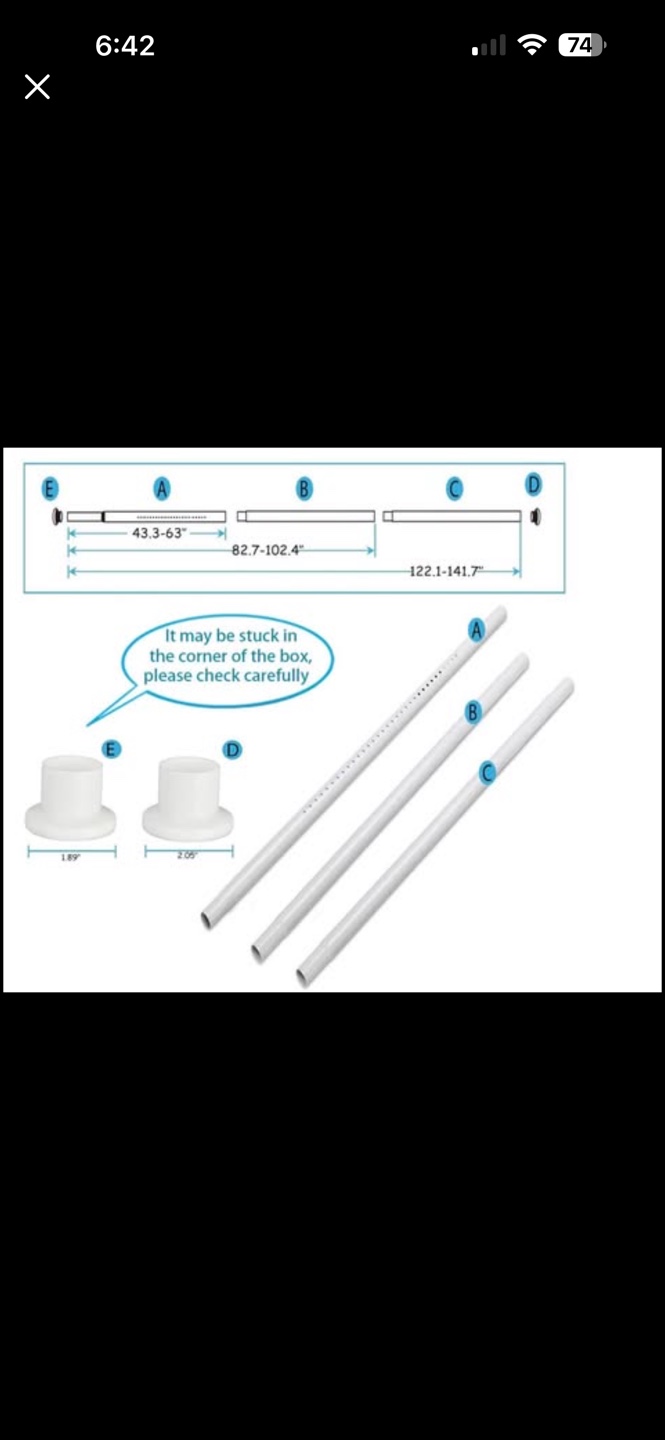 Adjustable Tension Rod - Curtain/Shower - photo 2