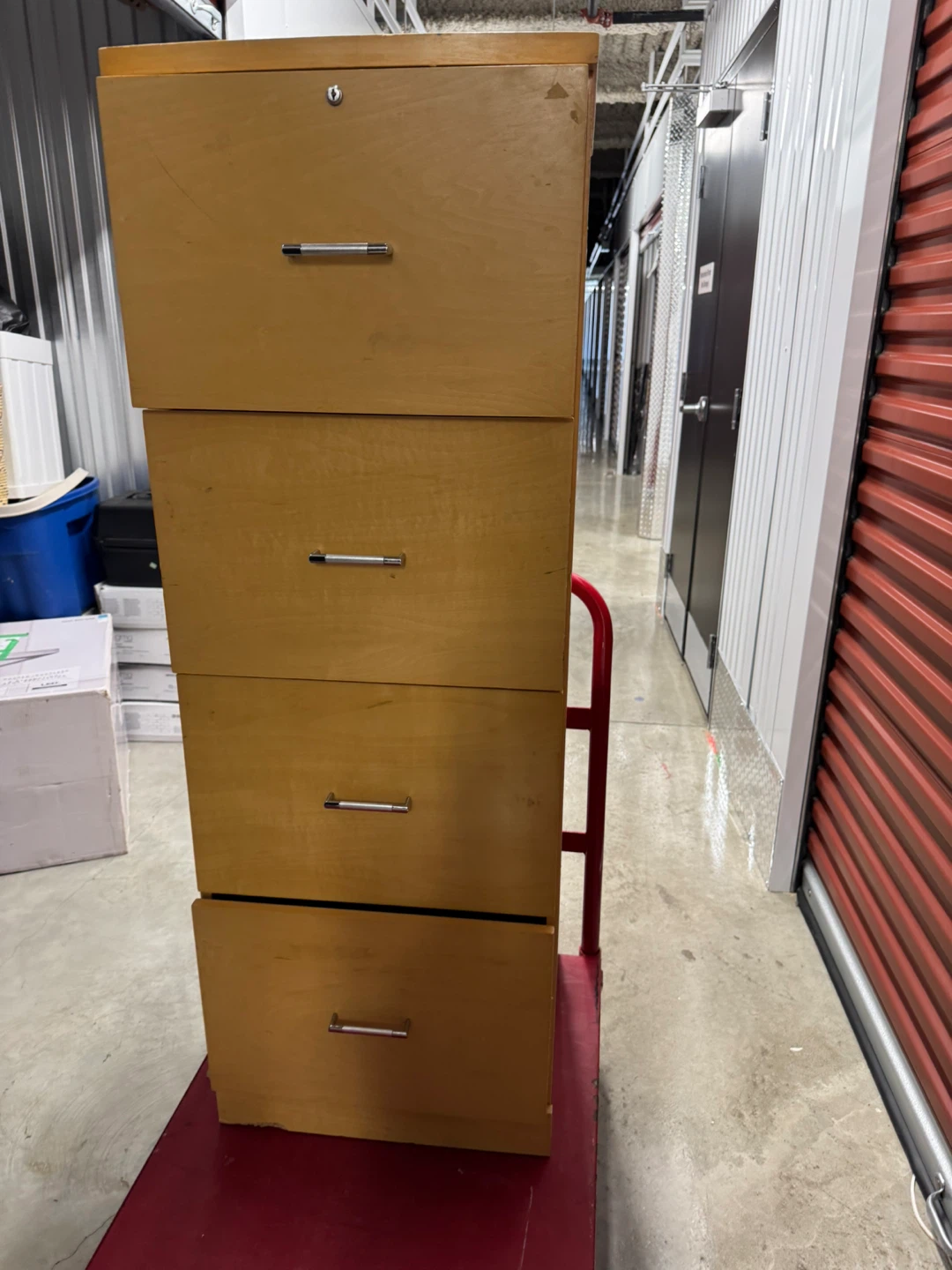 4-Drawer Wooden Filing Cabinet - photo 3