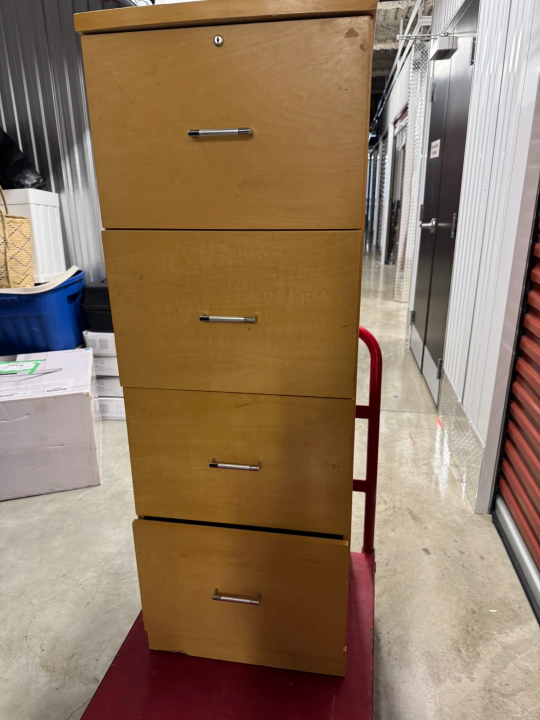 4-Drawer Wooden Filing Cabinet - photo 2
