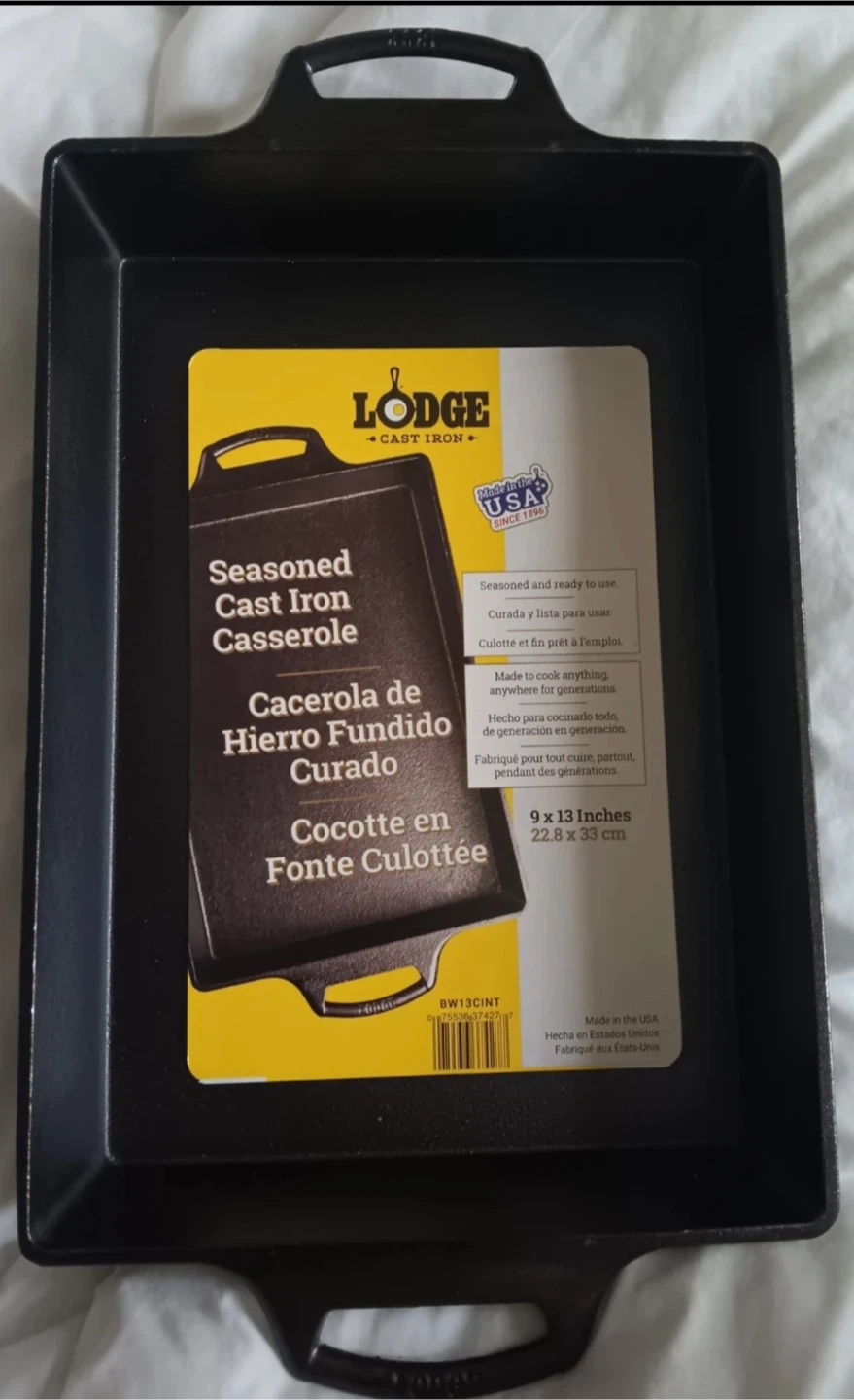 Lodge Seasoned Cast Iron Casserole - 9x13 Inches - photo 2