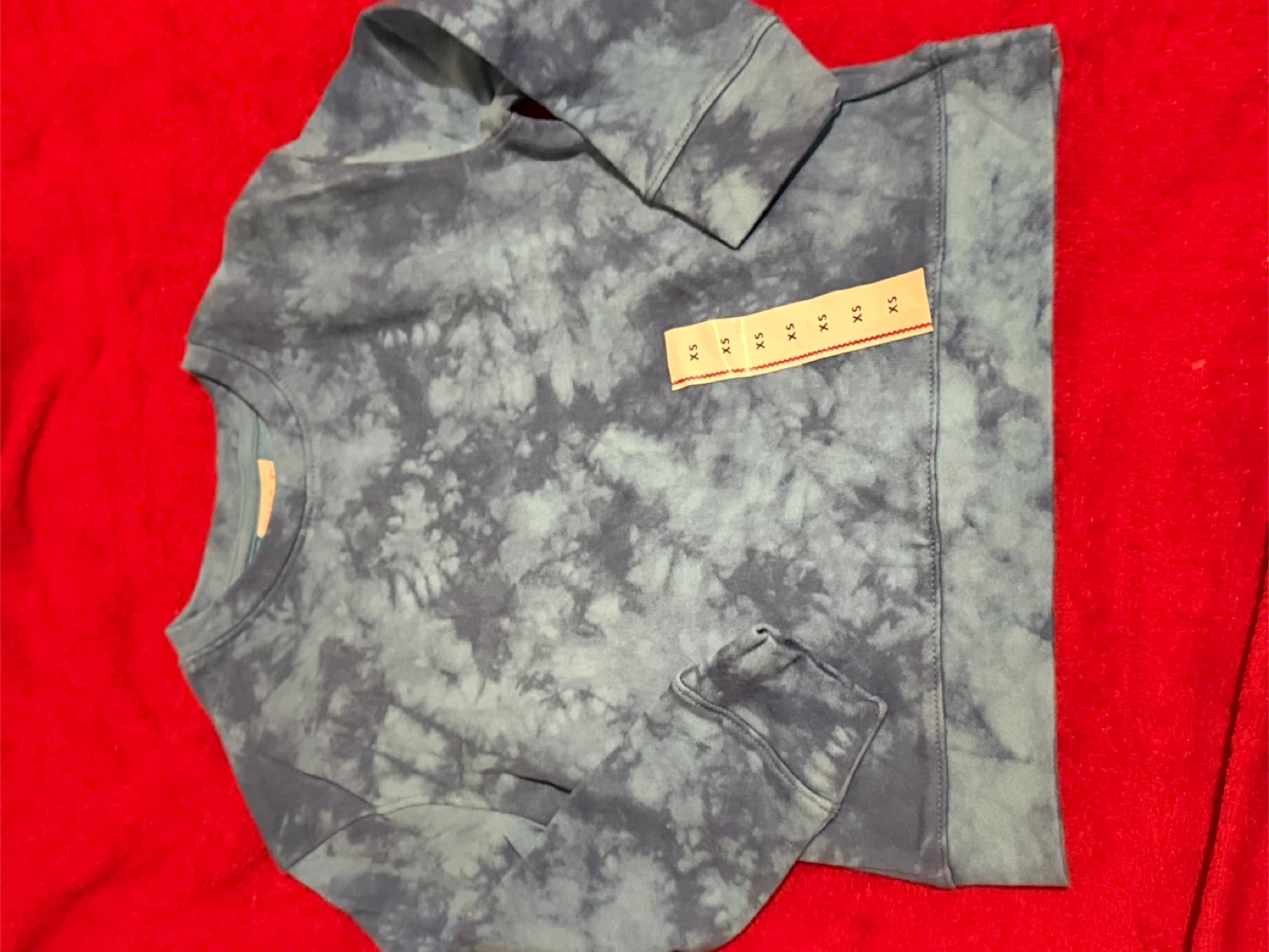 Cat & Jack XS Blue Tie-Dye Sweatshirt - New