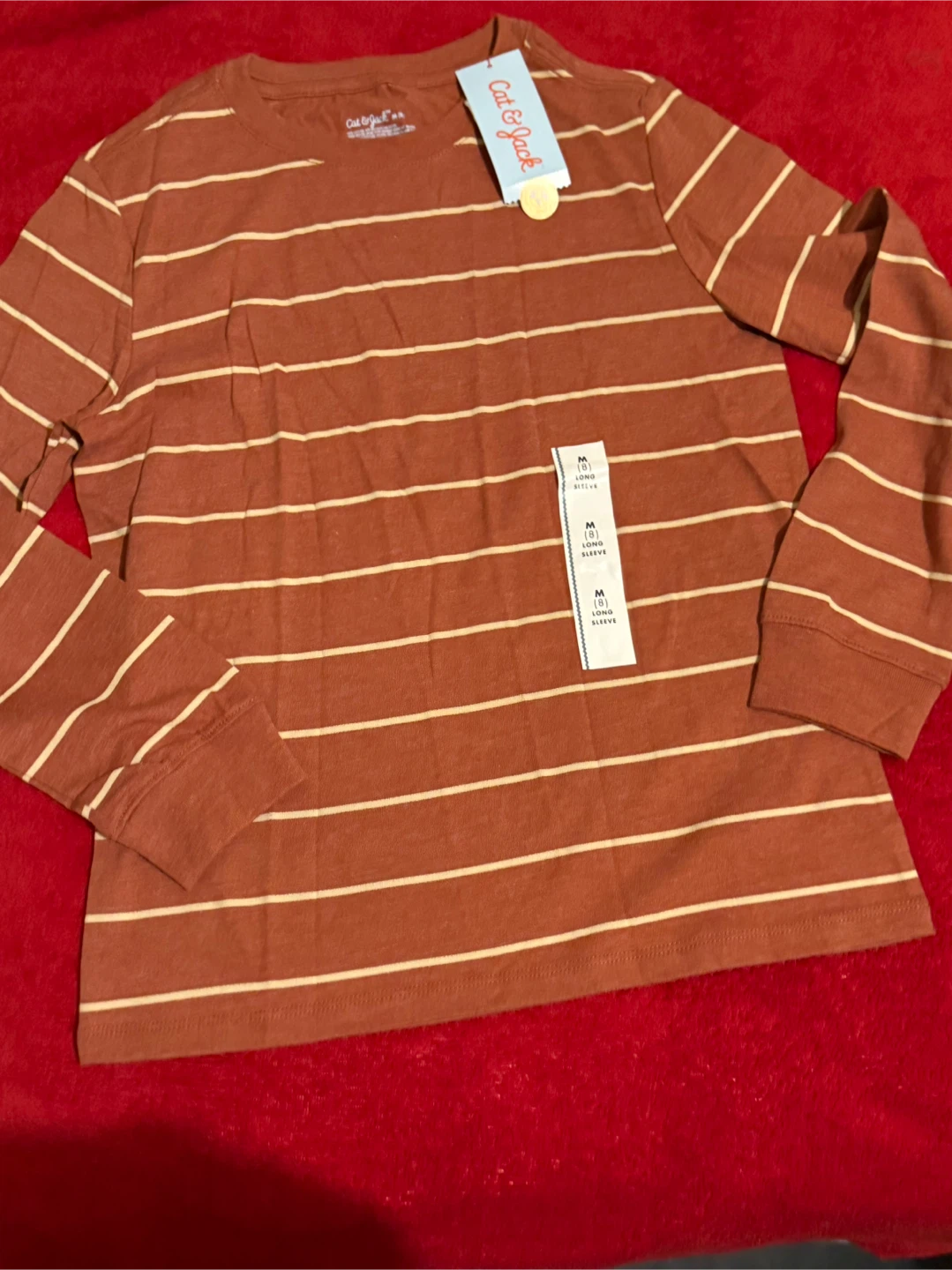 Cat & Jack Striped Long Sleeve - Size M (8)