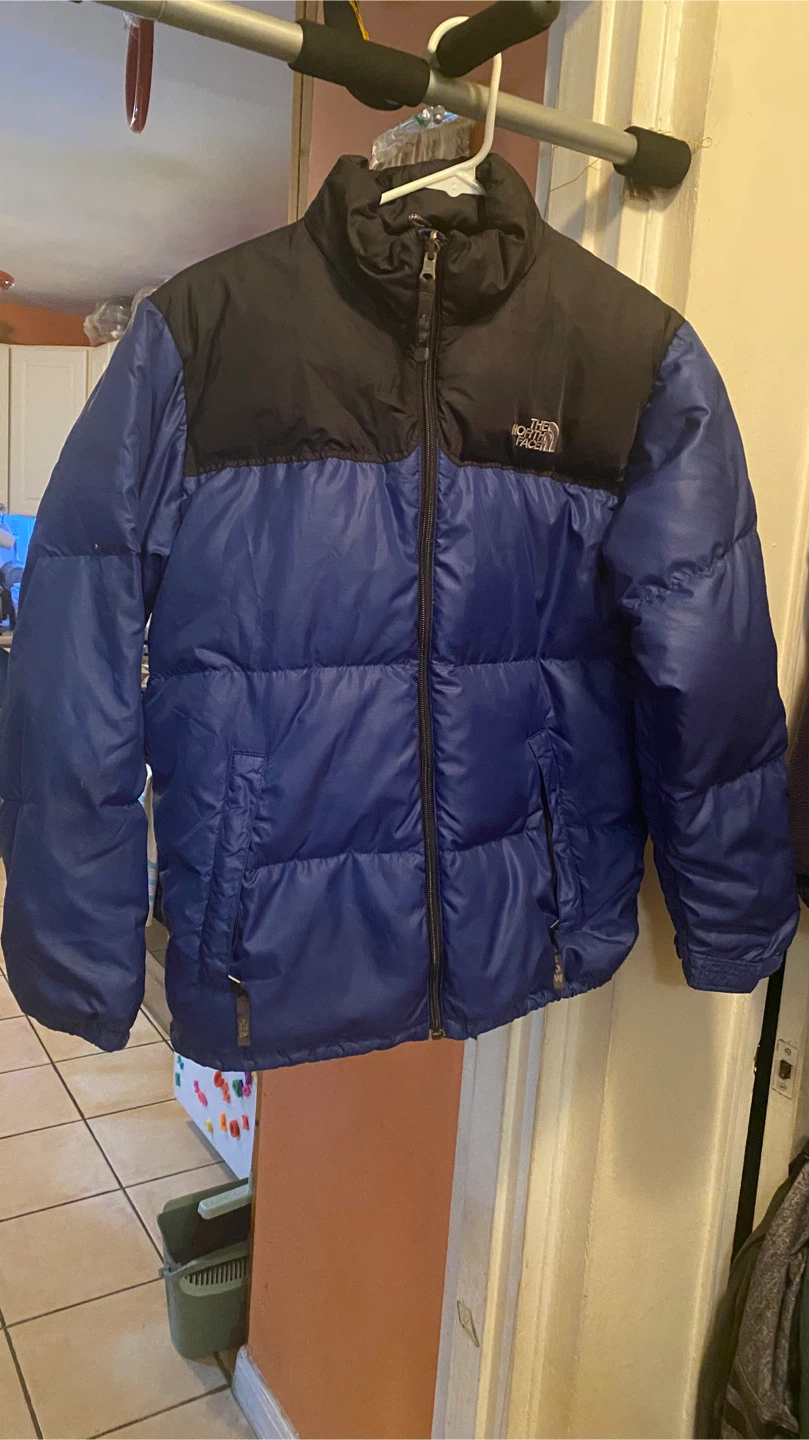 The North Face Nuptse 600 Puffer Jacket Blue & Black XL/TG