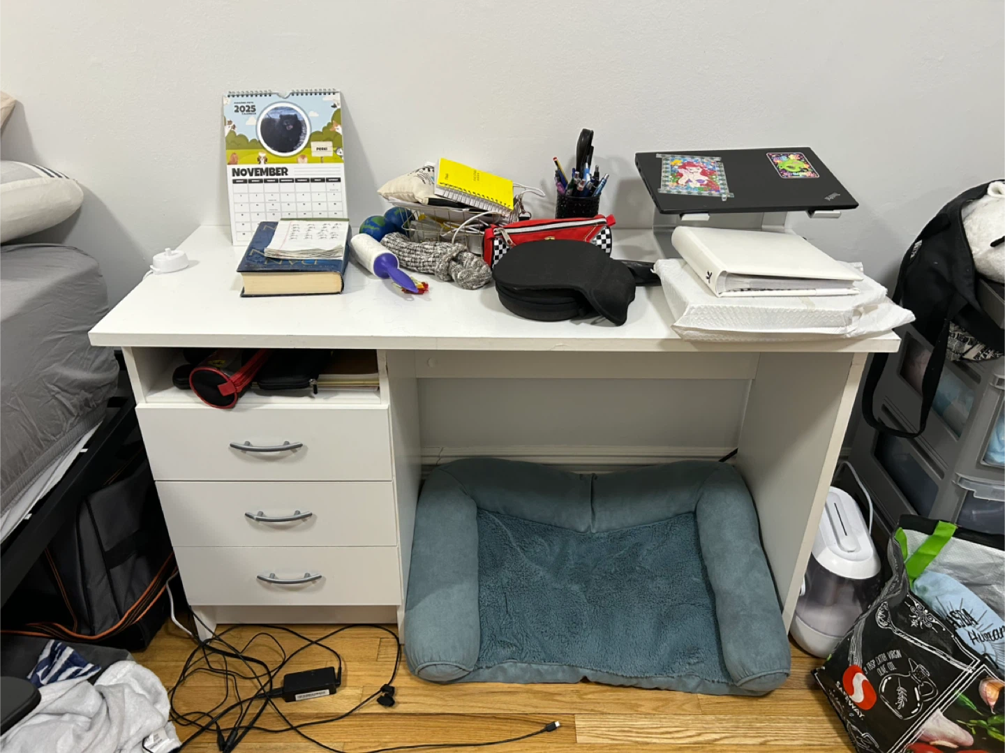 White desk