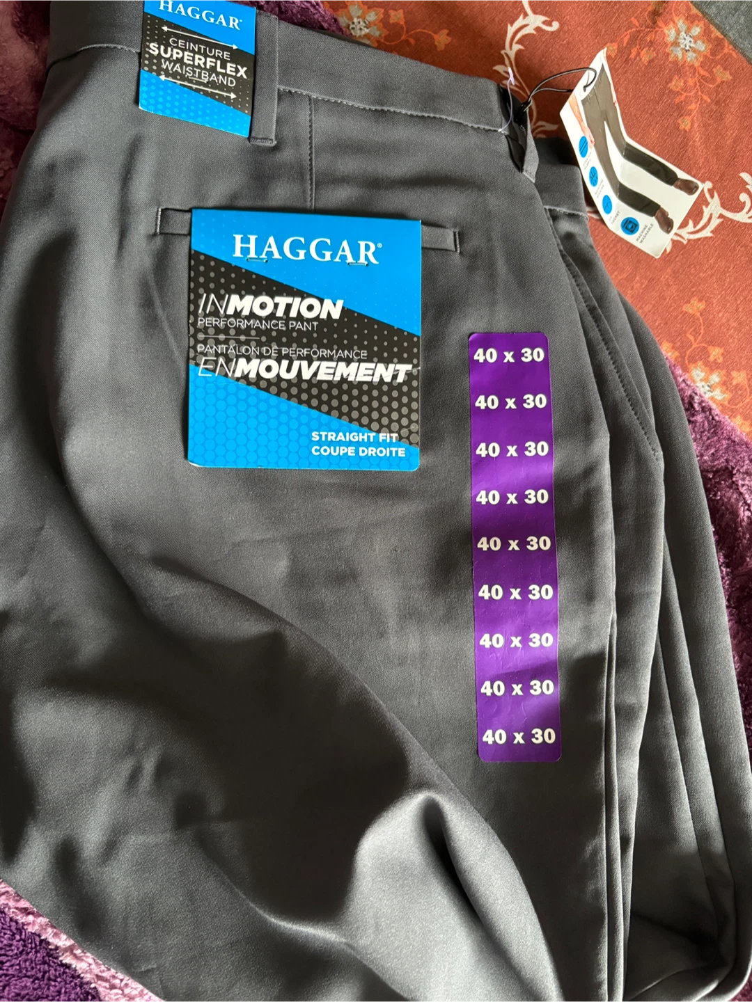 Haggar In Motion Performance Pant - 40x30 - New - photo 3