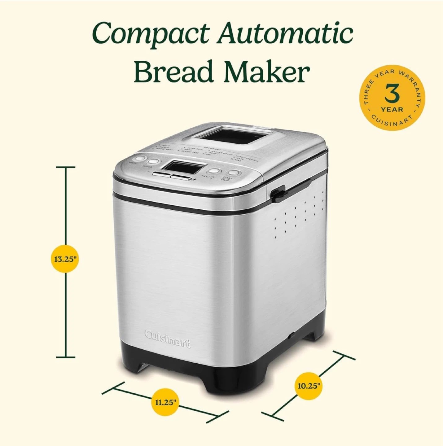 Cuisinart Compact Automatic Bread Maker - Like New! - photo 4