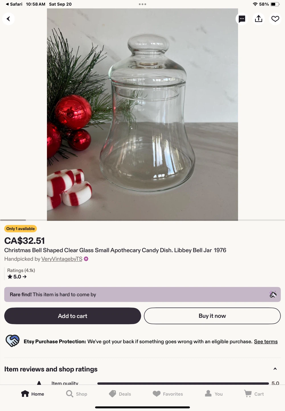 Vintage Libbey Bell Jar 1976 Apothecary Candy Dish - photo 3
