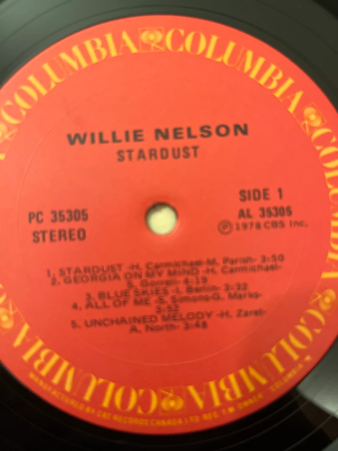 Willie Nelson Stardust Vinyl Record - photo 3