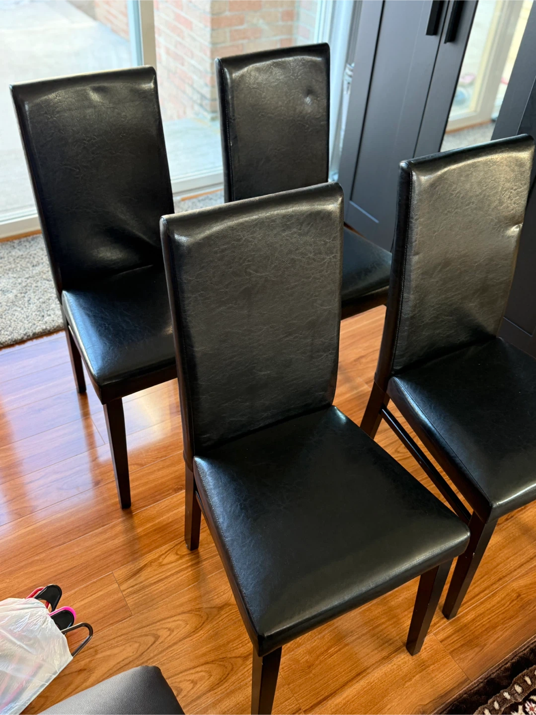 Dining Table with 4 Black Chairs - photo 5