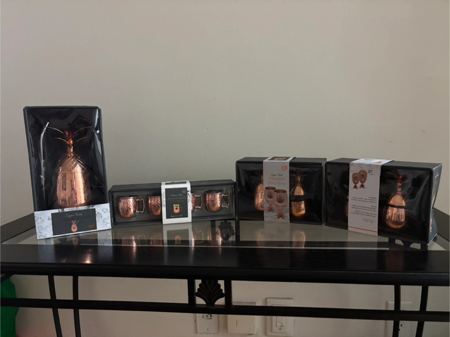 Copper Finish Moscow Mule Shot Mugs & Pineapple Shot Glass - photo 4