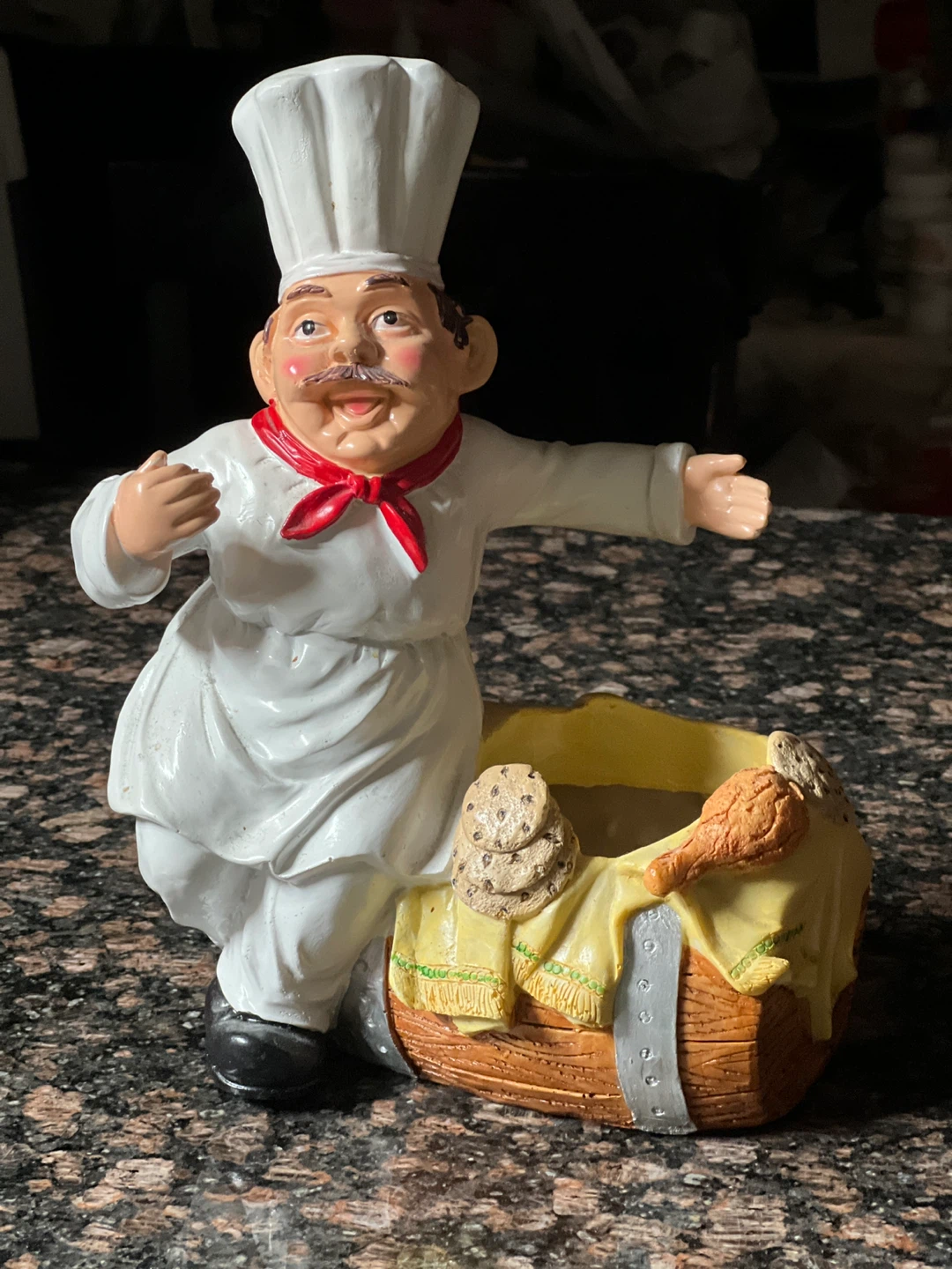 Chef Figurine with Basket