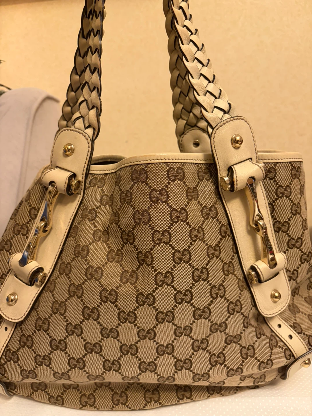 Gucci GG Canvas Braided Pelham shoulder bag