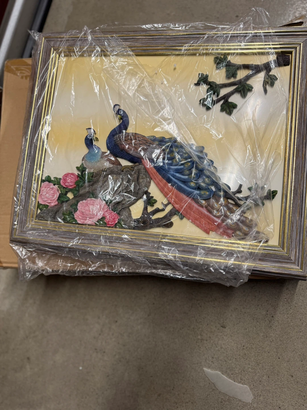 Peacock & Roses Framed Art - photo 2