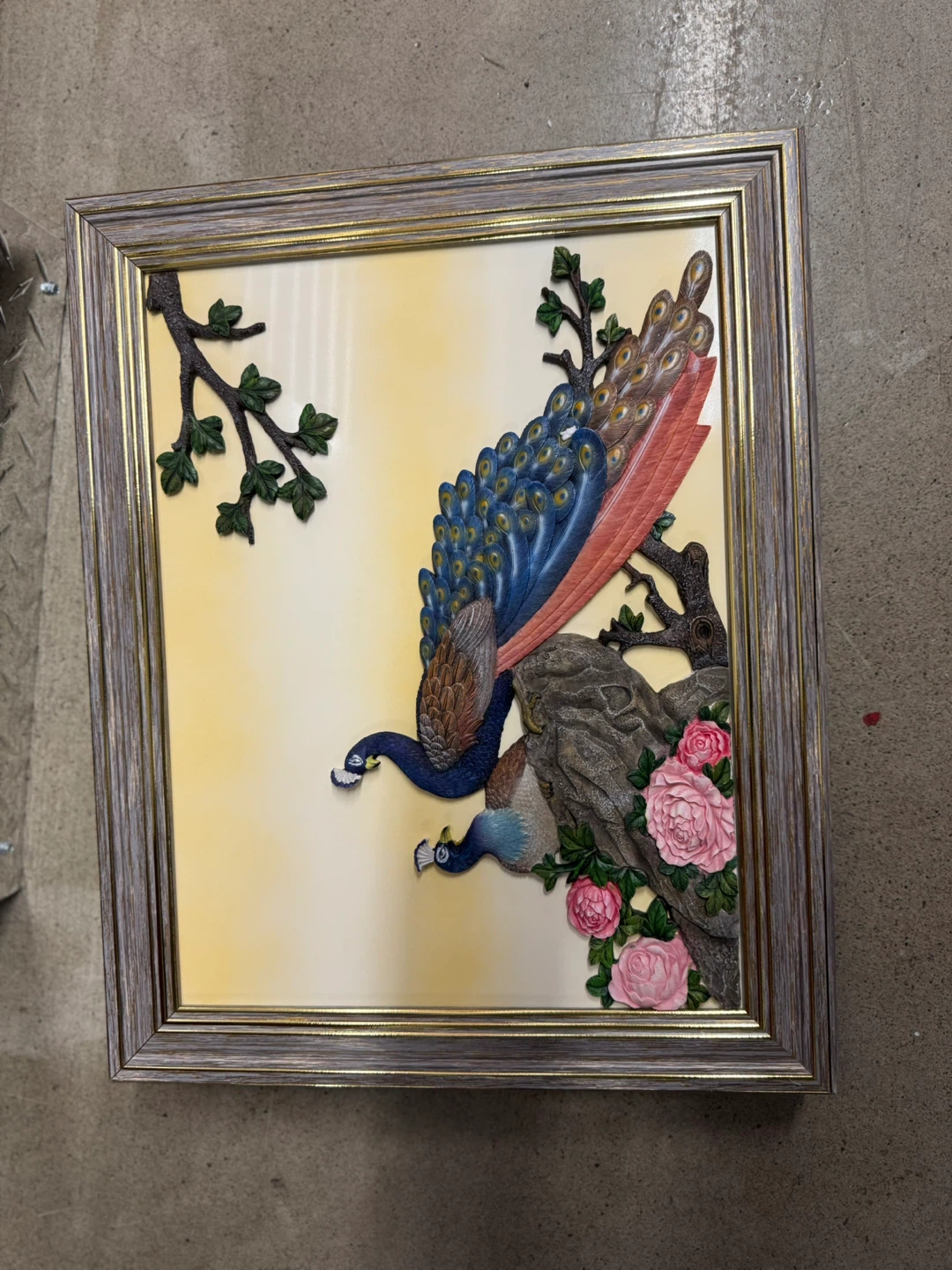 Peacock & Roses Framed Art - photo 5