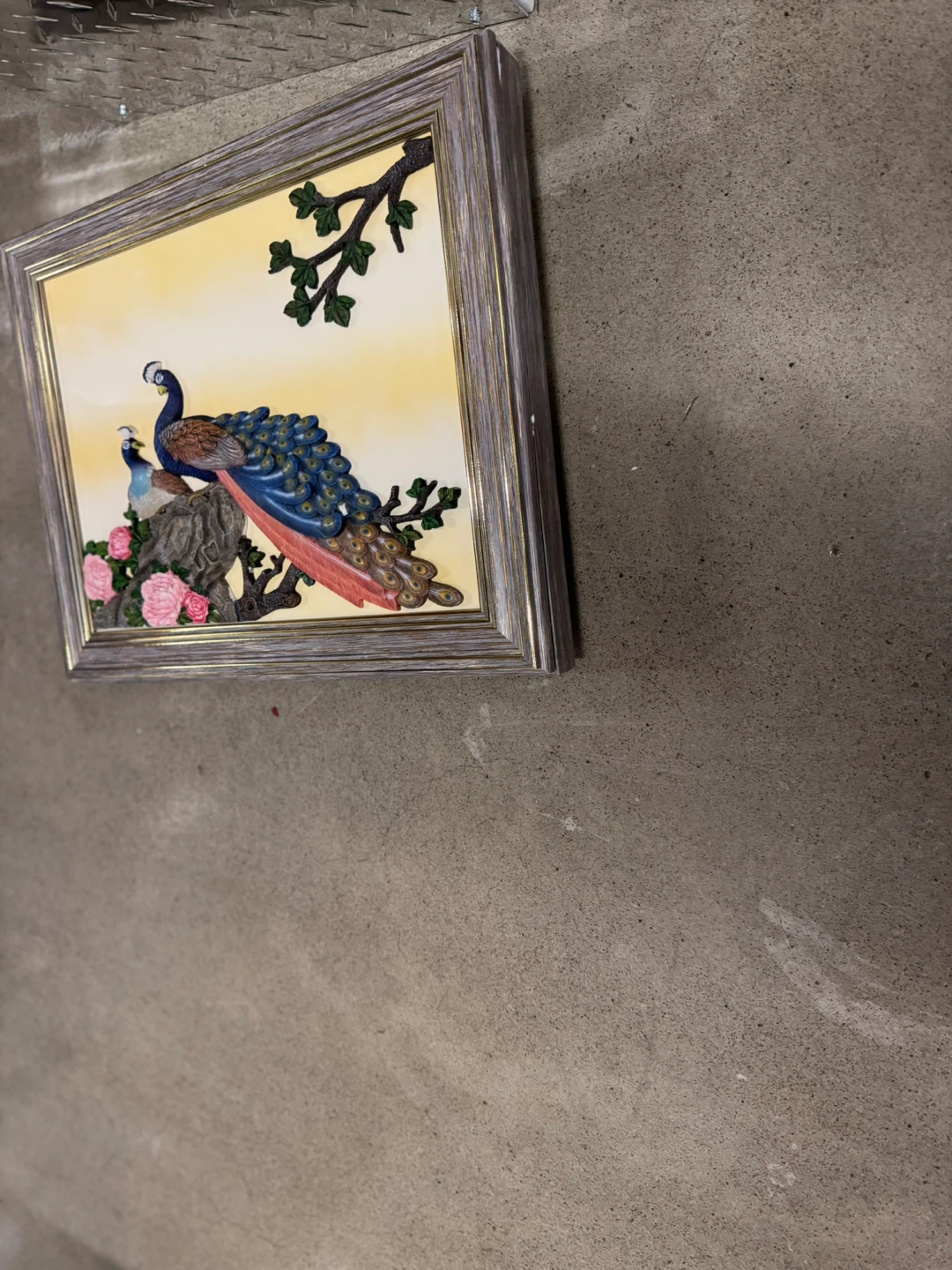 Peacock & Roses Framed Art - photo 4