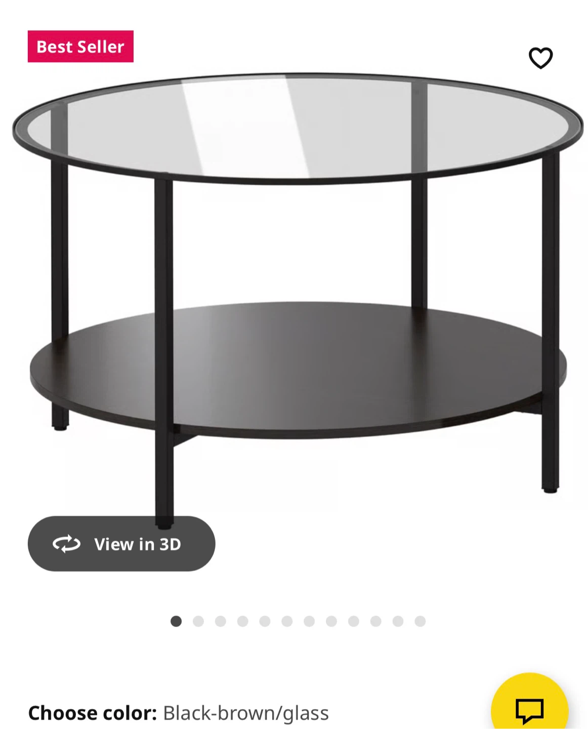IKEA Coffee Table - Black/Brown & Glass - photo 3