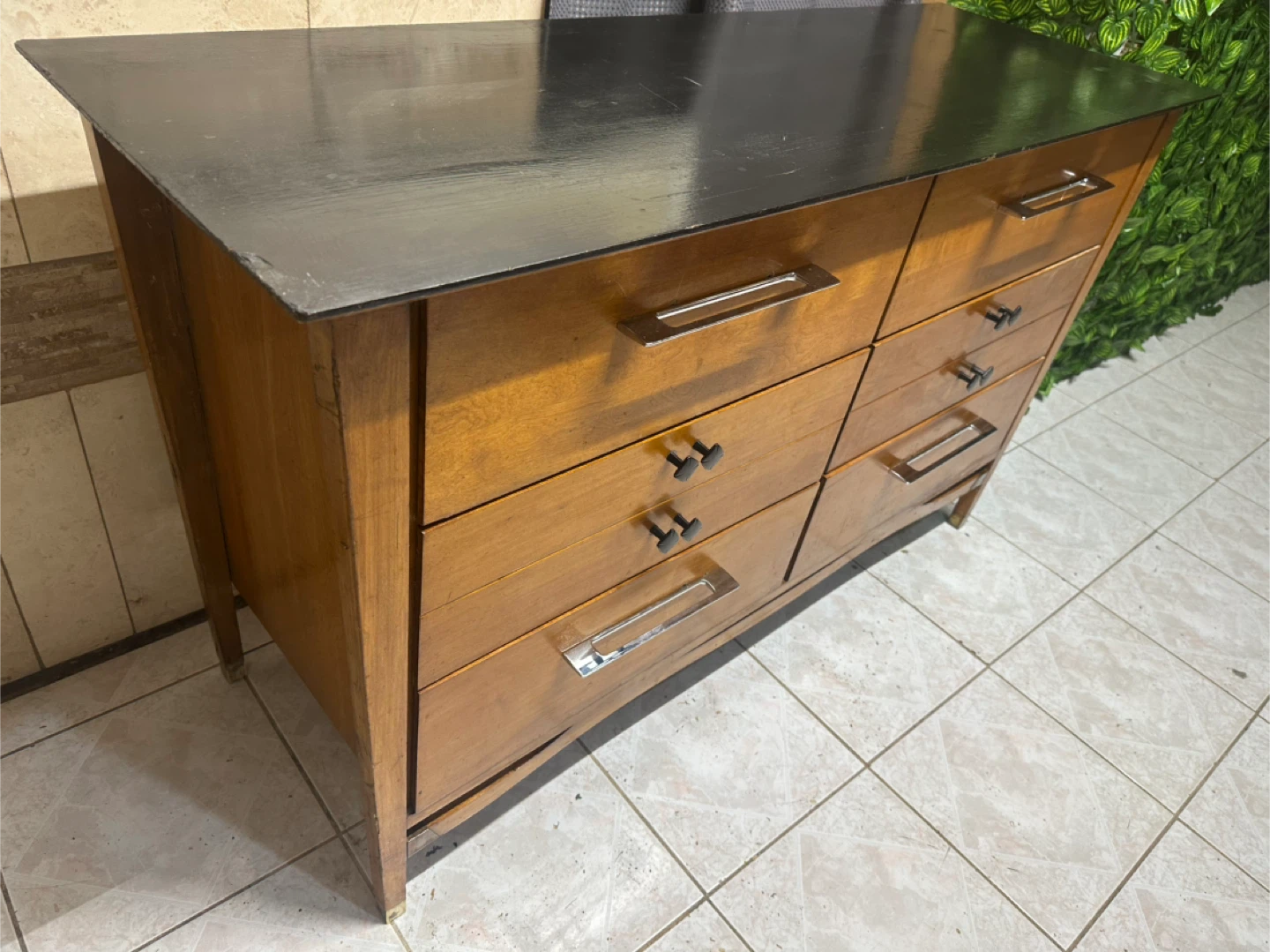 Vintage Wood Dresser / TV Stand - 6 Drawers - photo 3