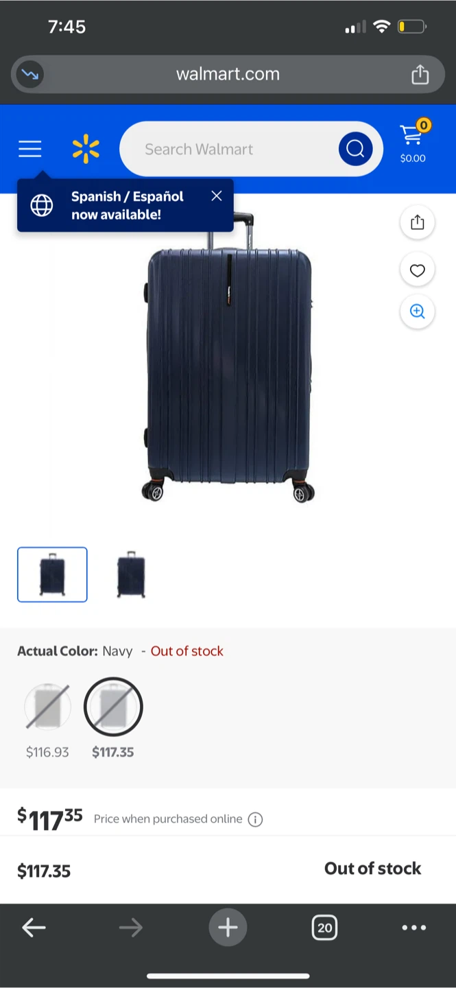Travelers Club Navy Luggage - photo 3
