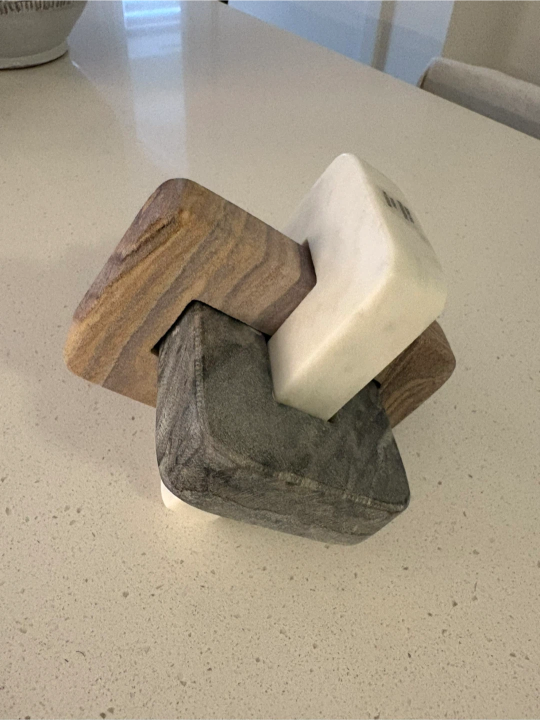 Decorative Knot Sculpture - Marble & Wood - photo 2