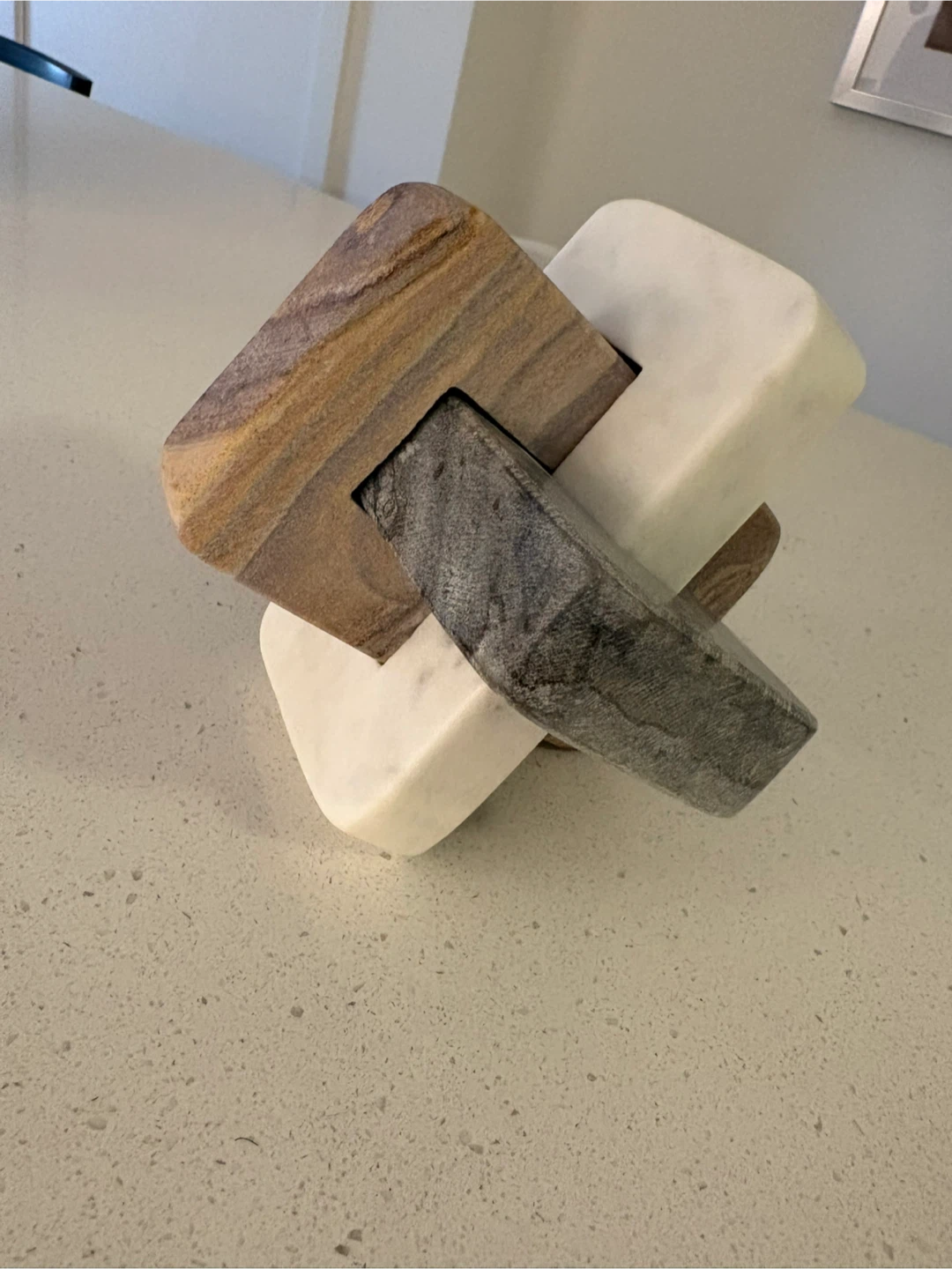 Decorative Knot Sculpture - Marble & Wood - photo 4