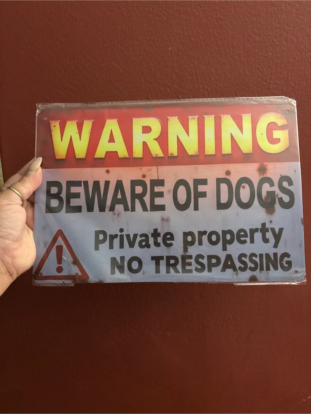 Beware of Dogs Sign - Metal New